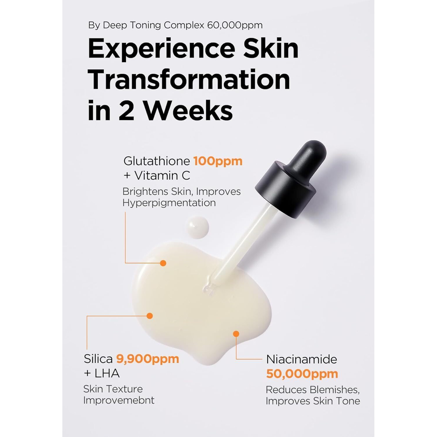 Bewants Deep Toning Glutathione Ampoule Serum | Korean Skincare With Vitamin C & Calendula Extract Oil, 1.01 Fl.Oz + 0.33 Fl.Oz (2 Pack)