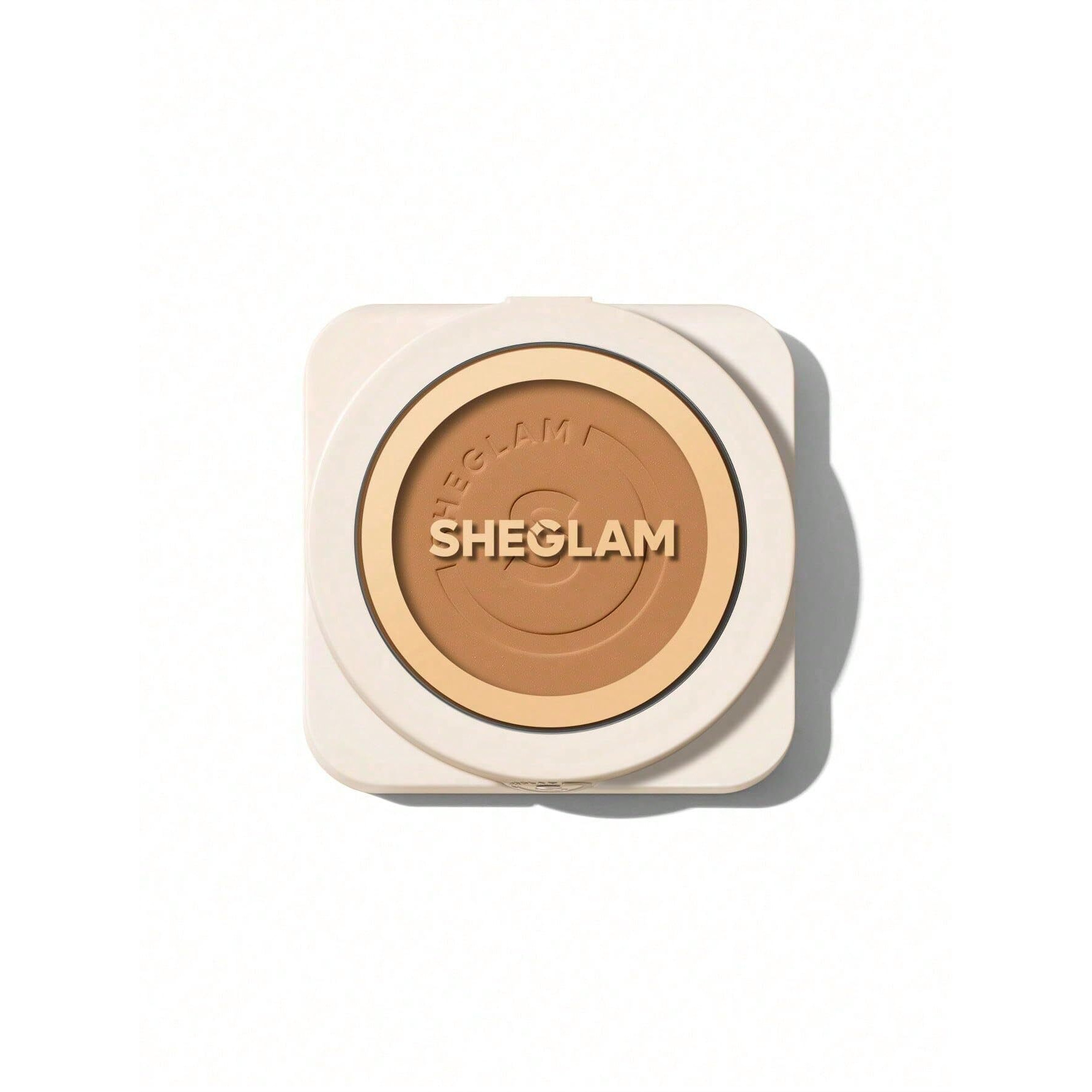 Sheglam Skin-Focus Full Coverage Powder Foundation Oil-Control Lightweight Face Pressed Powder Makeup-Peach