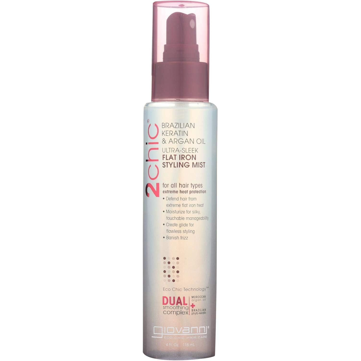 Brazilian Keratin & Argan Oil Flat Iron Styling Mist 4 Fl Ounce Liquid