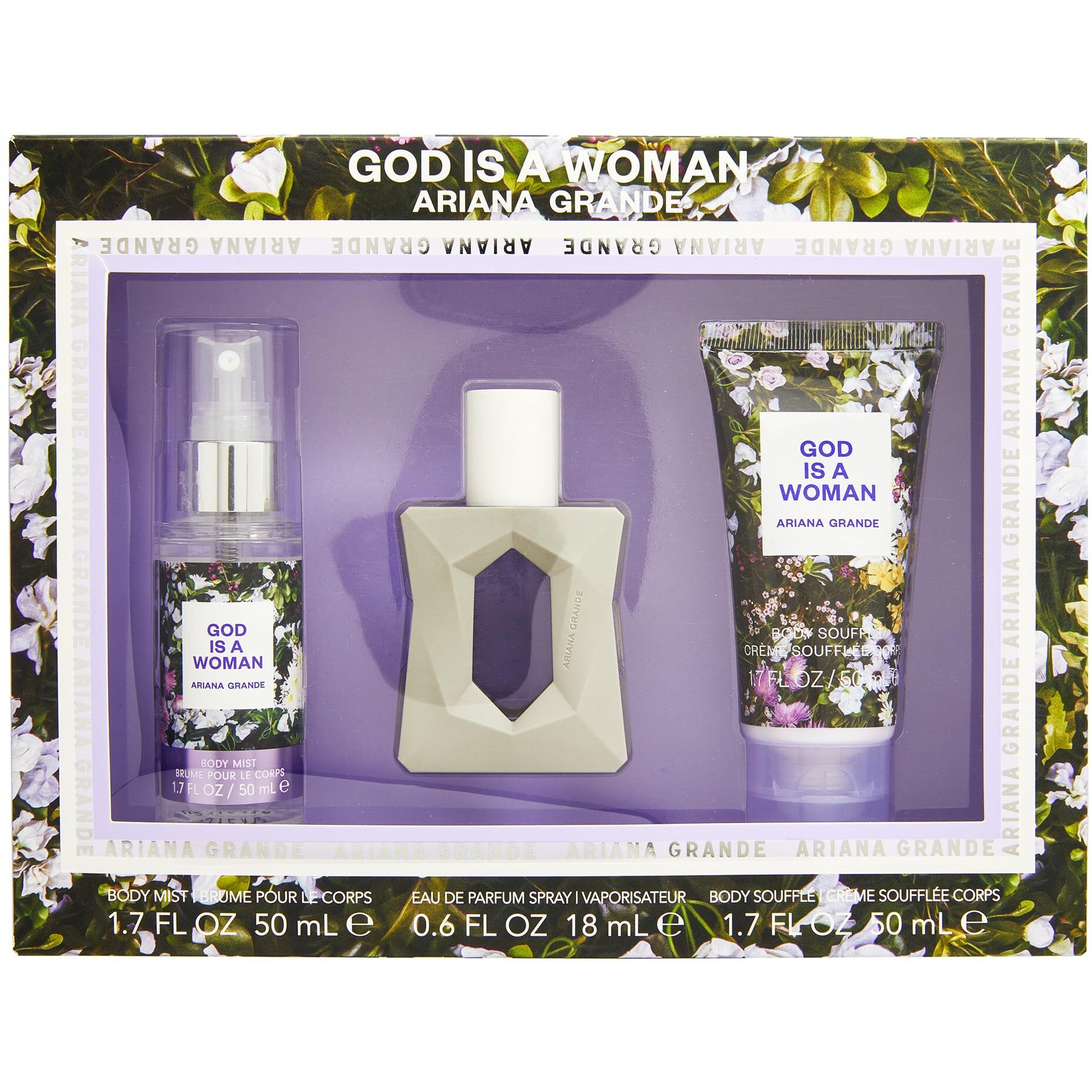 Ariana Grande God Is A Woman Gift Set - Includes Eau De Parfum, Body Lotion, Body Mist