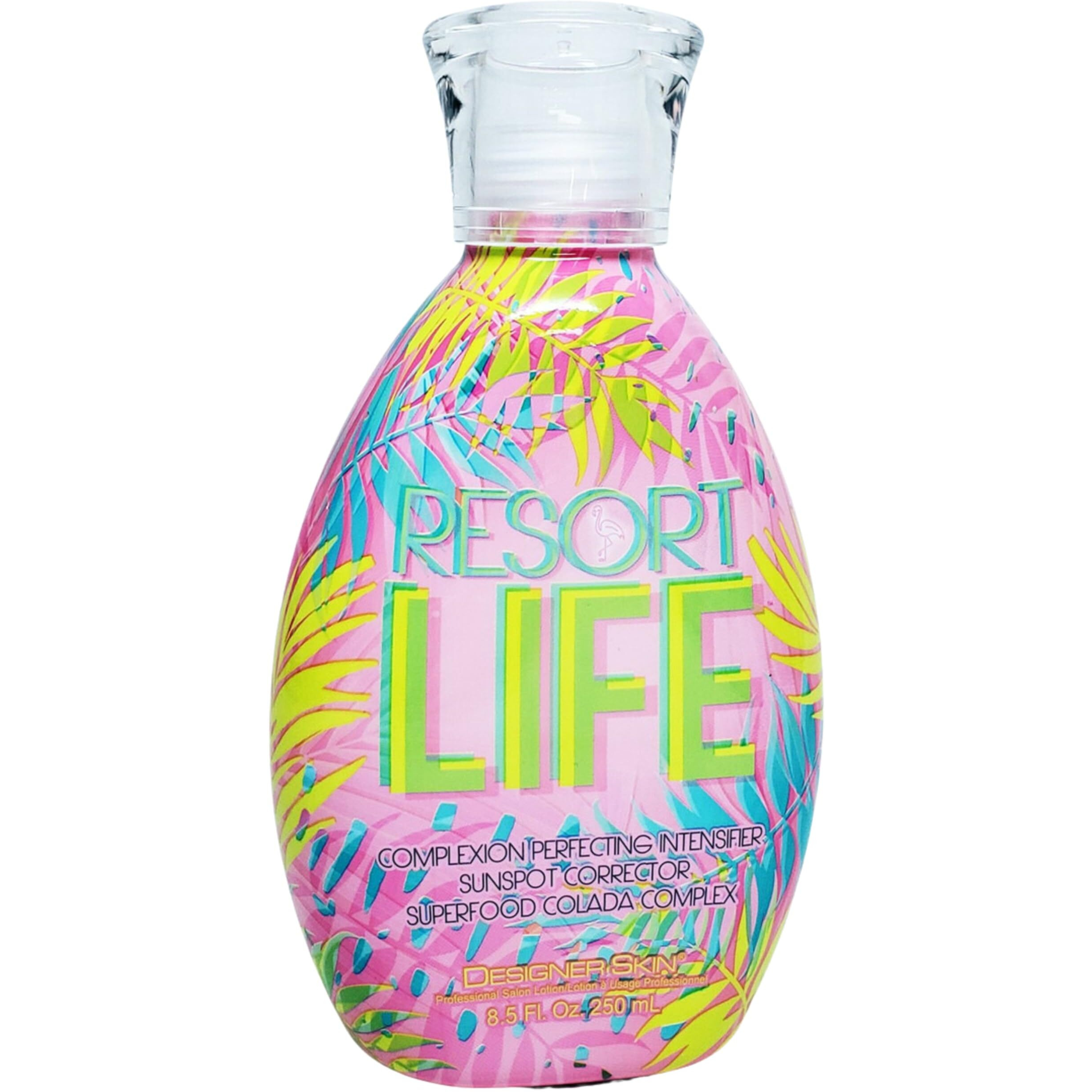 Australian Gold Designer Skin Resort Life Intensifier Tanning Bed Lotion, Complexion Perfecting With Sunspot Corrector 8.5 Fluid Ounces, White
