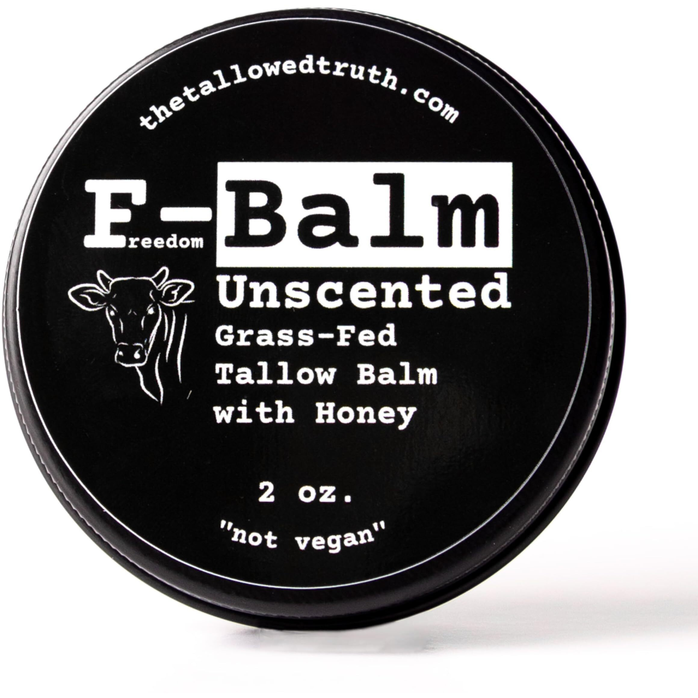 The Tallowed Truth F-Balm Tallow - Grass-Fed, Grass-Finished Tallow - 5 Ingredients Only - Canadian-Made All Purpose Tallow Balm - Made In Canada - Tallow For Face & Body (2 Oz (1-Pack), Unscented)