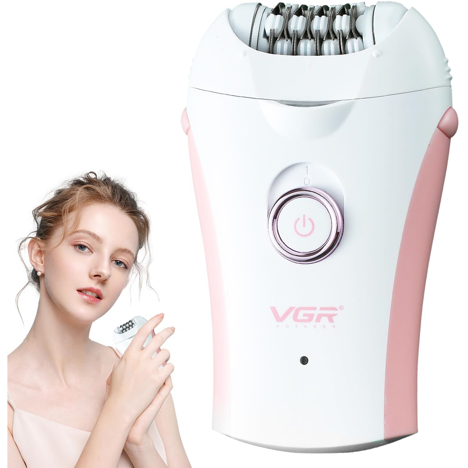Glabrouse Skin Smooth Glide Epilator For Women,Facial Epilator For Women,Cordless Face Hair Remover With Light,Hair Rmoval For Face Bikini Legs, Body Removal Device