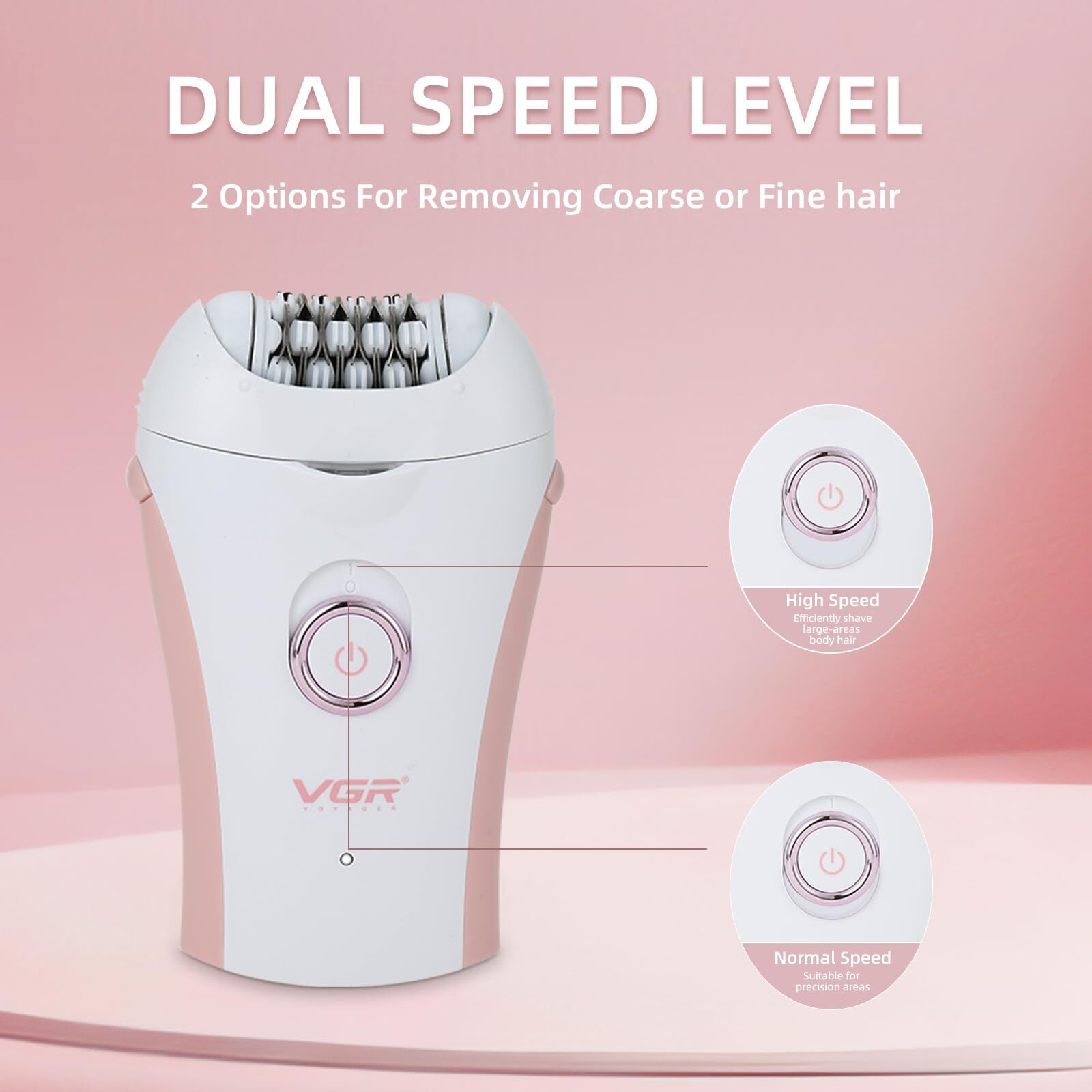 Glabrouse Skin Smooth Glide Epilator For Women,Facial Epilator For Women,Cordless Face Hair Remover With Light,Hair Rmoval For Face Bikini Legs, Body Removal Device