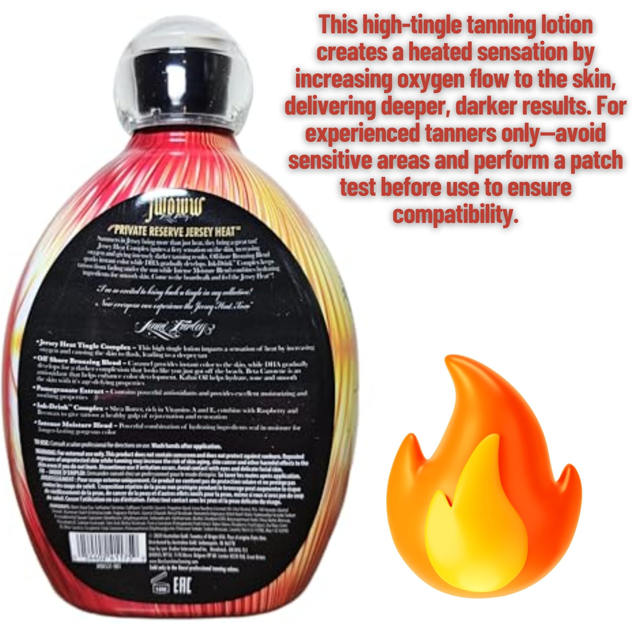 Australian Gold Jwoww Jersey Heat Hot Tingle Dha Bronzer Tanning Bed Lotion 13.5 Ounces