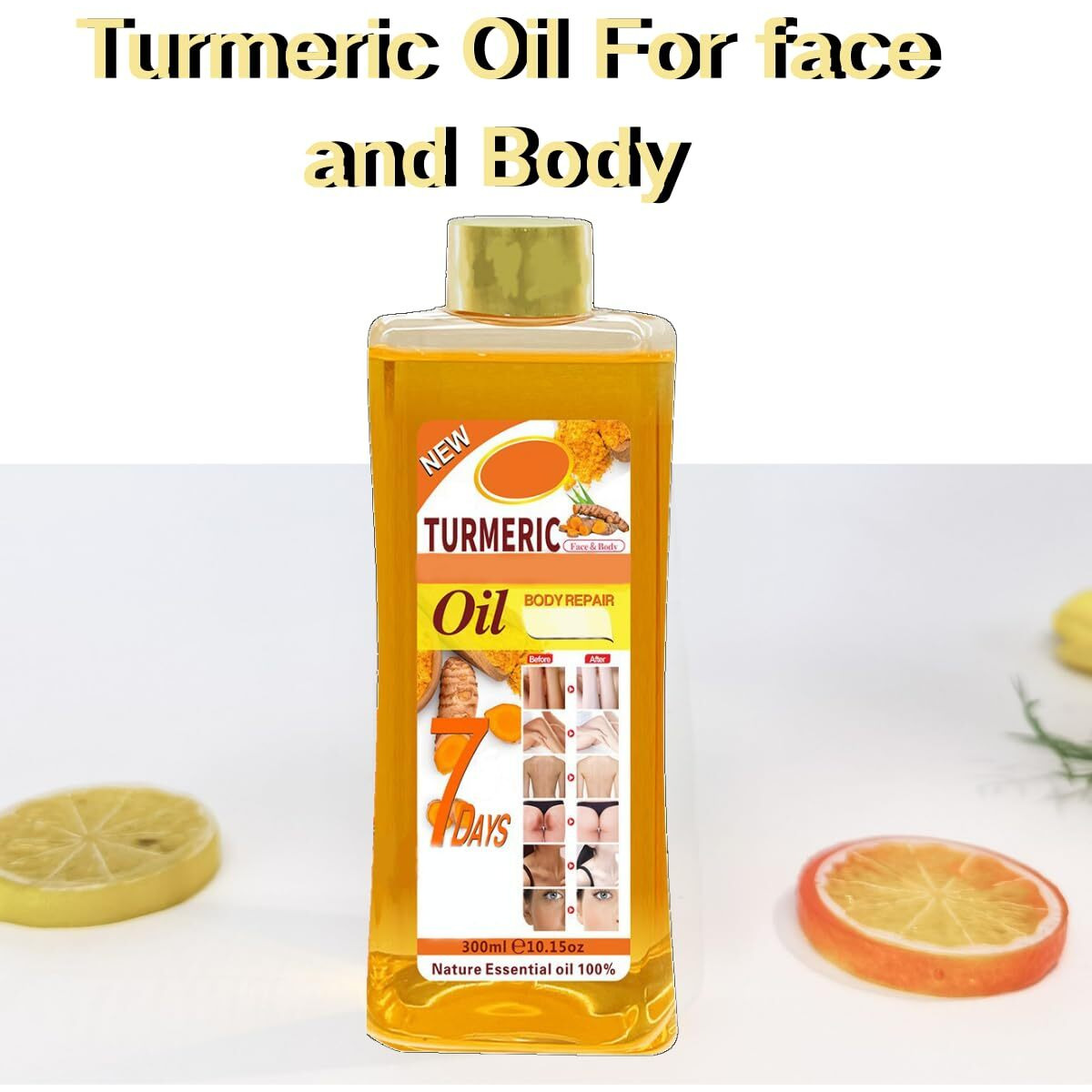 Uioecn Soft 7 Oil, Soft 7 Turmeric Oil For Skin, For Face And Body, Natural Moisturizing And Smoothing Body Oil