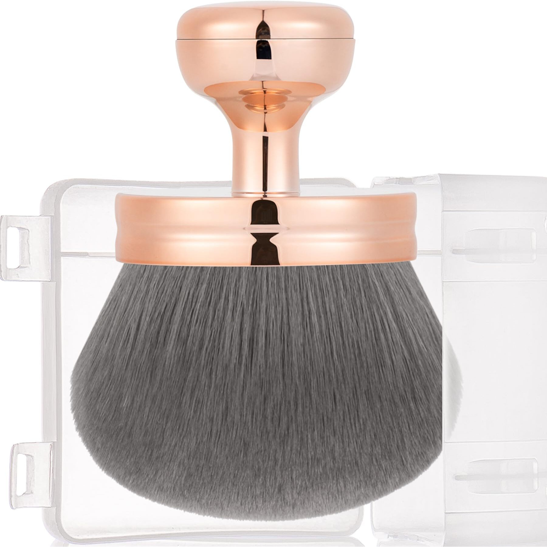 Yoseng Extra Large Body Makeup Brush For Self Tanner - 74Mm Wide-Headed Vegan Kabuki Brush For Body Makeup, Tanning & Shimmer | Big Fluffy Bronzer Brush With Protective Travel Cover