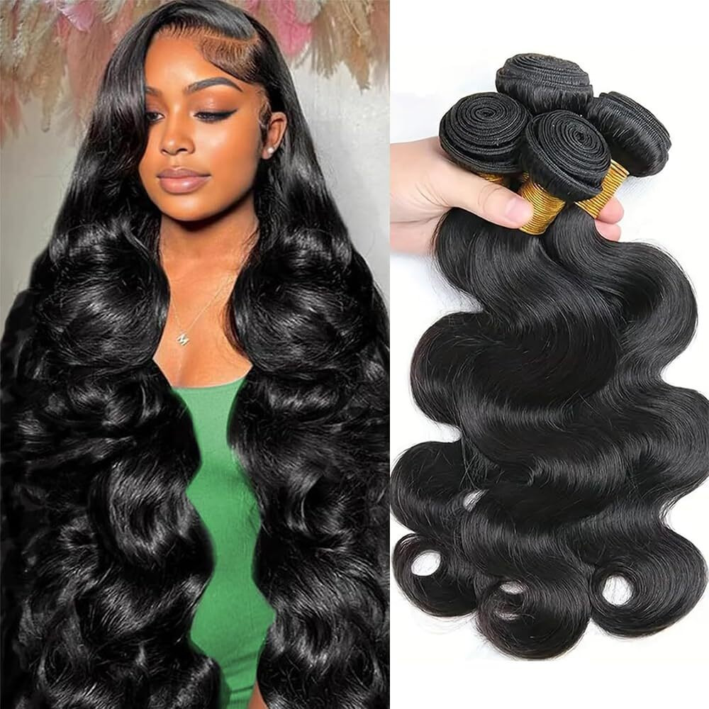 Body Wave Bundles Human Hair 22 24 26 28 Inch 4 Package 12A Brazilian Hair Bundles For Women
