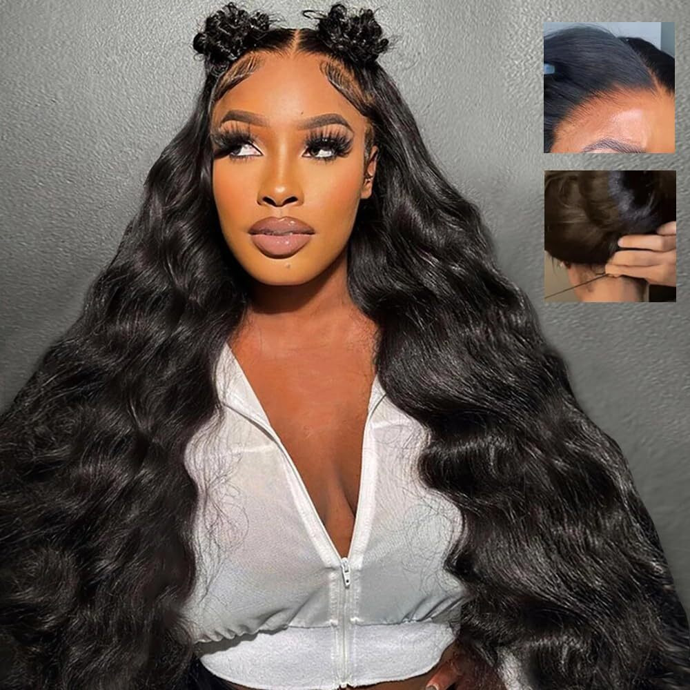 Tahikie 7X6 Body Wave Glueless Wigs Human Hair Pre Plucked Pre Cut 250% Density Drawstring Wig Human Hair 7X6 Hd Lace Front Wigs Human Hair For Black Women Pre Everything Ready To Go Wig 28Inch