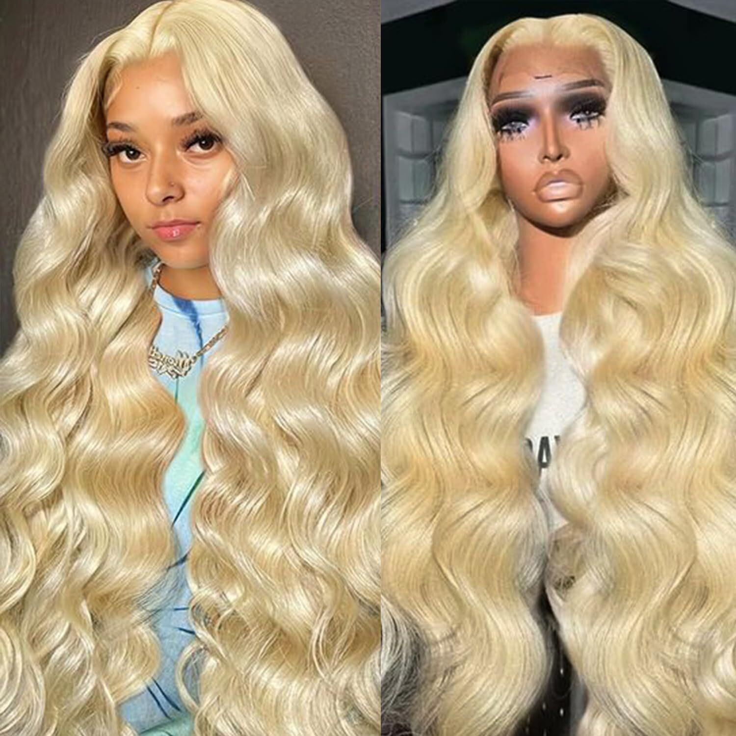 Goalroya 613 13X6 Lace Front Wig Human Hair 200% Density Glueless Lace Front Wig Human Hair Pre Plucked 613 Hd Lace Frontal Wig Body Wave For Women 22 Inch