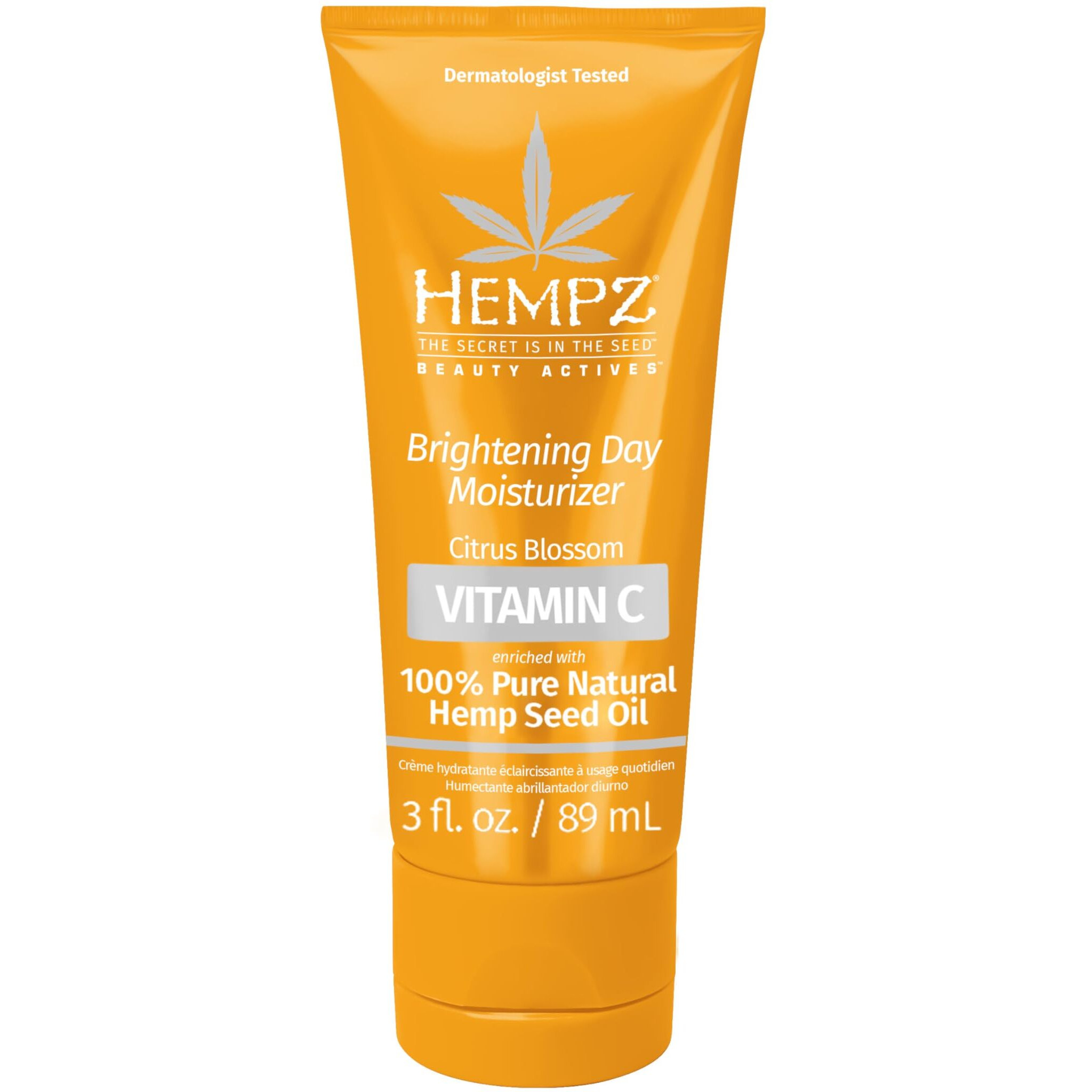 Hempz Citrus Blossom Brightening Daily Moisturizer - Hydrating Day Cream Rich With Minerals, Vitamin C, & Hempseed Oil To Hydrate & Repair Extremely Dry Or Sensitive Skin, For Face & Body, 3 Oz