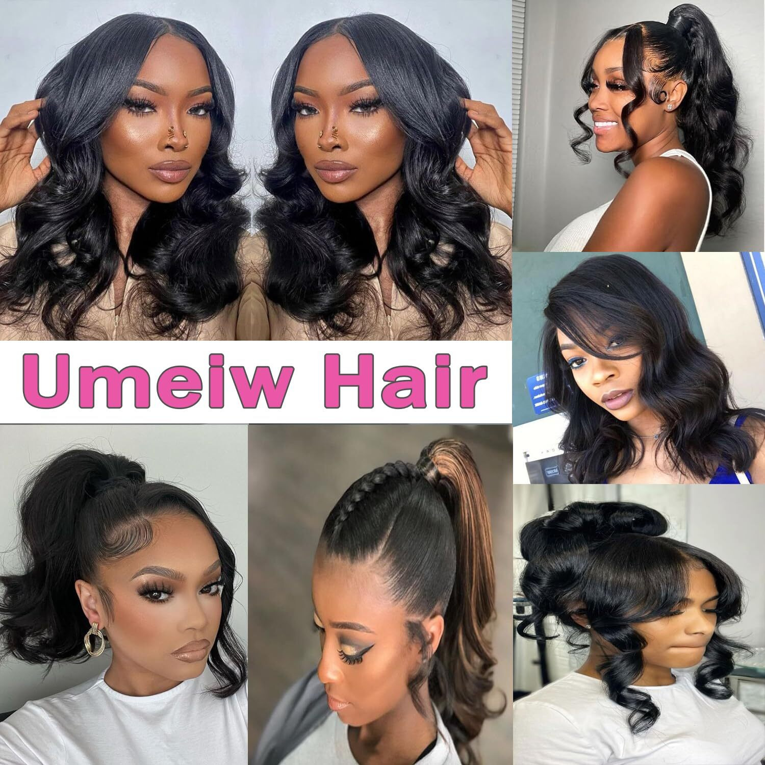 Umeiw 14 Inch 360 Body Wave Full Lace Front Wigs Human Hair Pre Plucked With Baby Hair 200 Density 360 Hd Transparent Lace Front Wigs For Black Women Natural Color