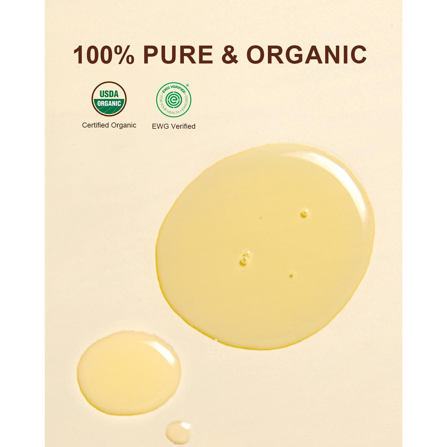 Yoken Usda Organic Jojoba Oil Cold Pressed 8 Fl Oz, 100% Pure & Natural Unrefined Jojoba Oil For Face Hair & Skin Massage, Hexane Free, Deeply Moisturizing Body Carrier Oils Multi-Purpose Serum