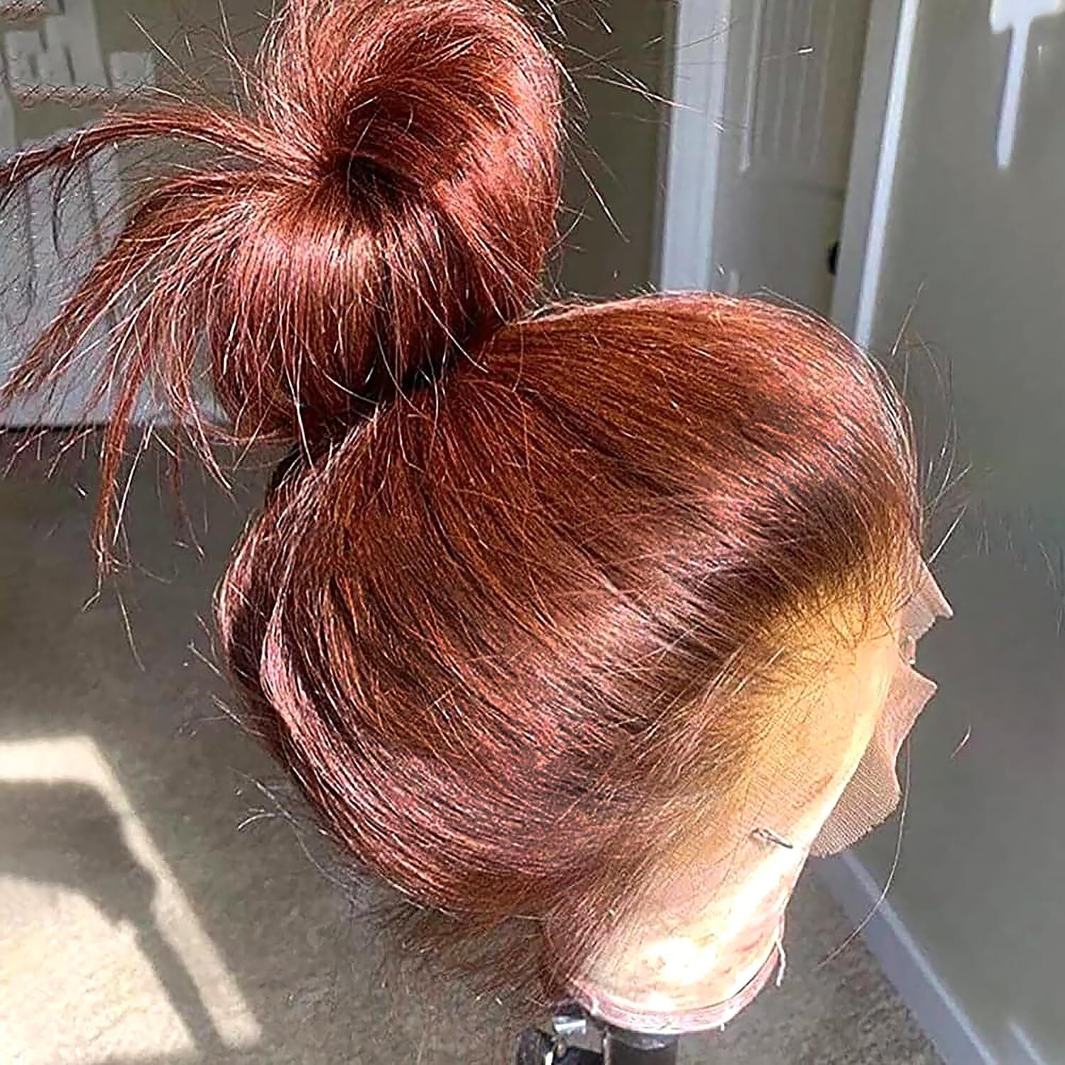 Spou 32Inch 13X6 Body Wave Lace Front Wigs Human Hair 180 Density Reddish Brown Human Hair Wigs Pre Plucked 350 Auburn Colored Hd Lace Frontal Wigs For Women Copper Red Virgin Brazlian Human Hair
