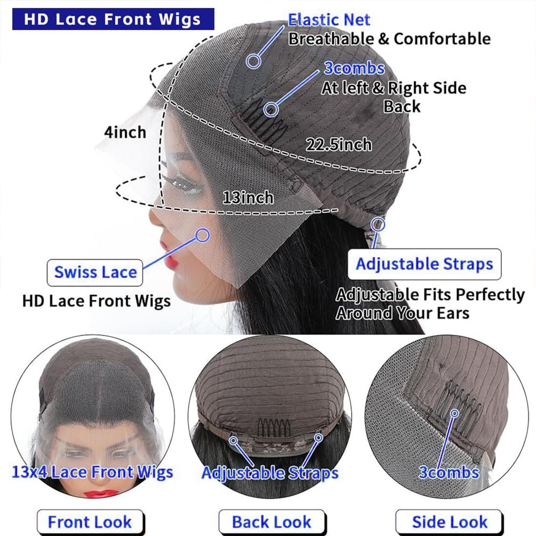 Bimkos 30 Inch 13X4 Body Wave Lace Front Wigs Human Hair 180% Density 13X4 Hd Lace Front Wigs Human Hair Lace Frontal Wigs For Women Glueless Wig Human Hair Pre-Plucked Body Wave Wigs With Baby Hair