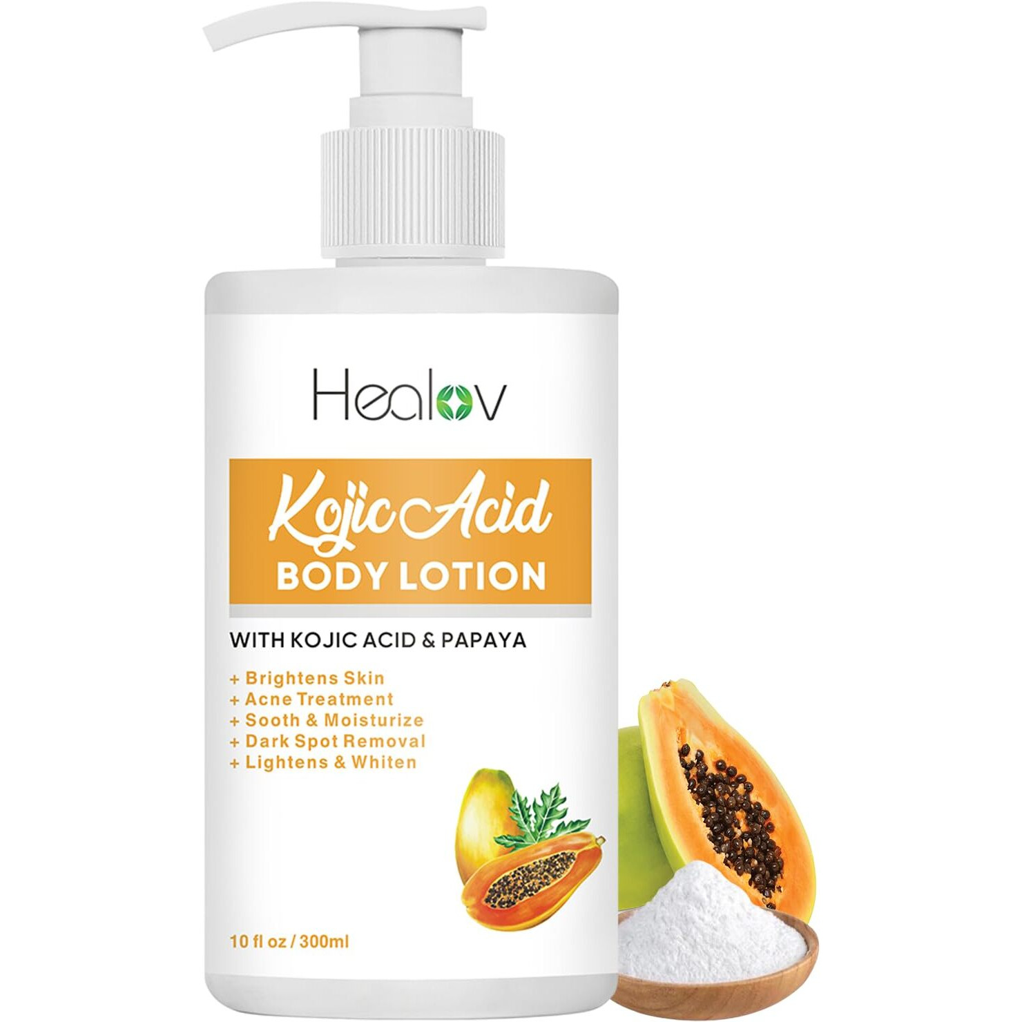 Kojic Acid Lotion - Skin Brightening Body Lotion For Age Spots, Hyperpigmentation, Intimate Areas - Dark Spot Remover, Reduces Acne, Scars And Evens Tone - Kojic Acid Cream For Brighter, Glowing Look