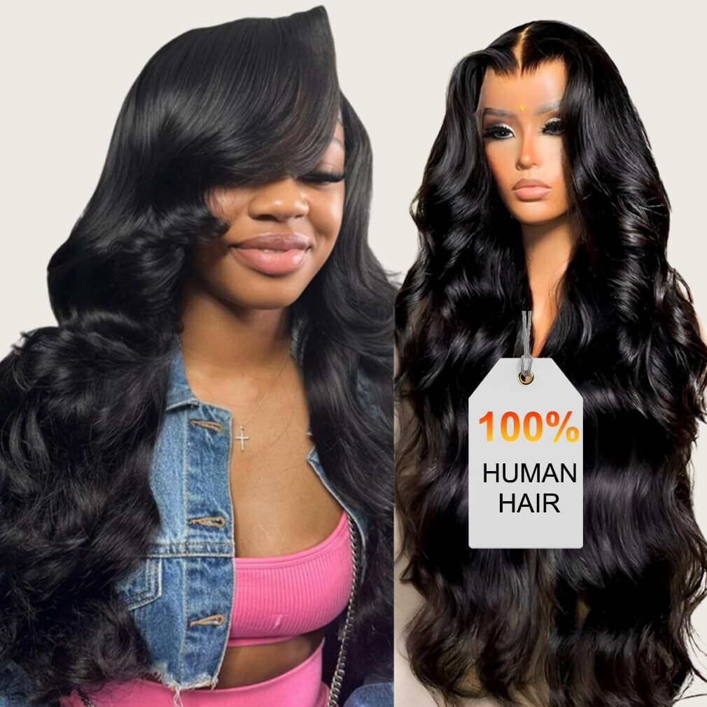 Hot Star 13X6 Body Wave Lace Front Wigs,100% Real Human Hair [2-Year Life], Hd Human Hair Lace Front Wigs For Black Women Glueless Wig Human Hair Pre Plucked With Baby Hair 26 Inch 200% Density