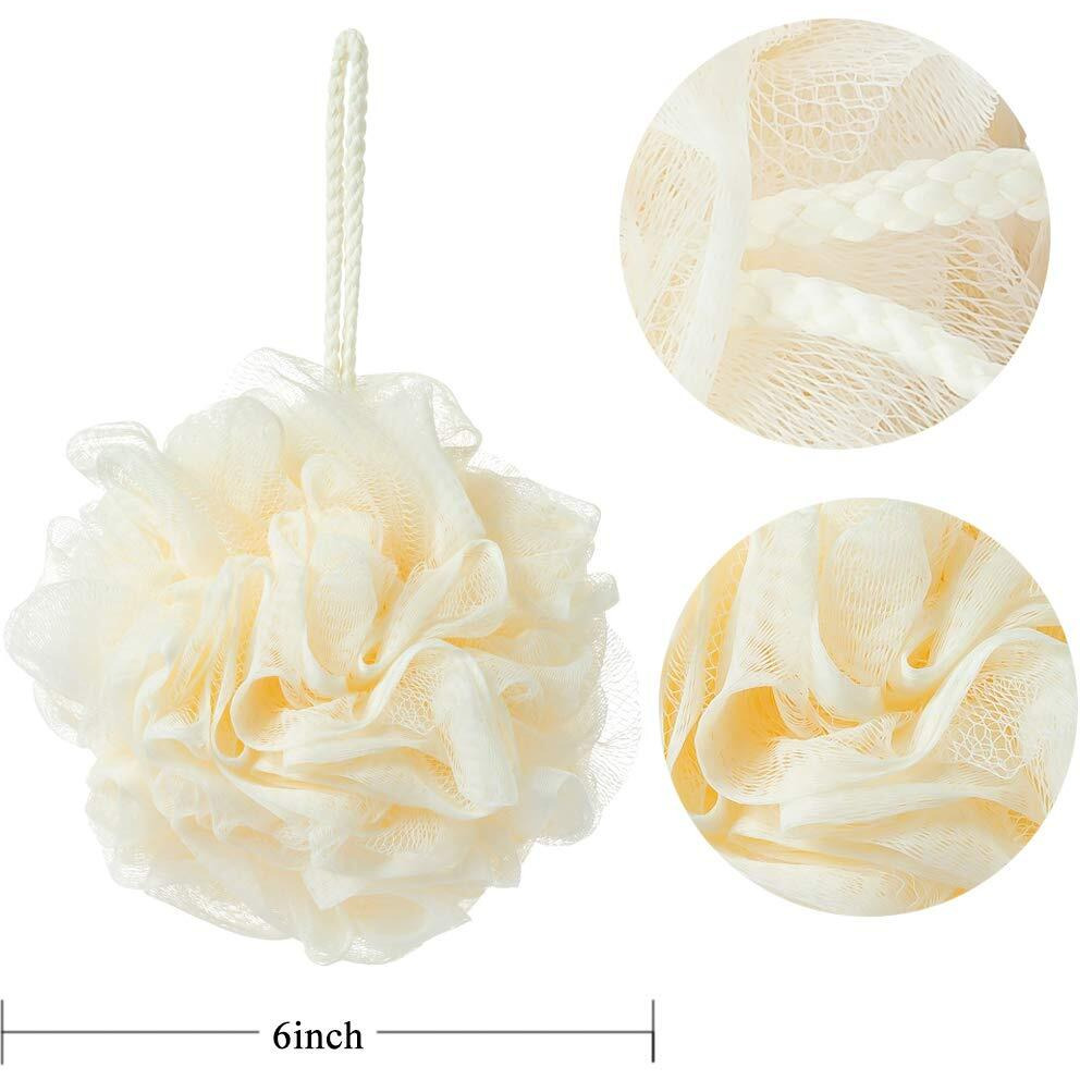 Kakooi Bath Sponges, Shower Loofah For Body Exfoliation(3 Pcs, Green&Linen&Pink)