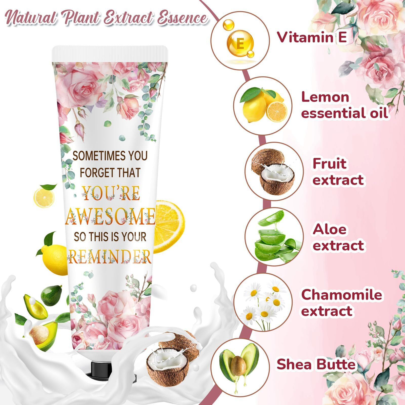 Swiffen 24 Sets Baby Shower Hand Cream Bulk Shower Inspirational Favors Bridal Thank You Appreciation Hand Cream For Guests Travel Size Lotion With Organza Bags