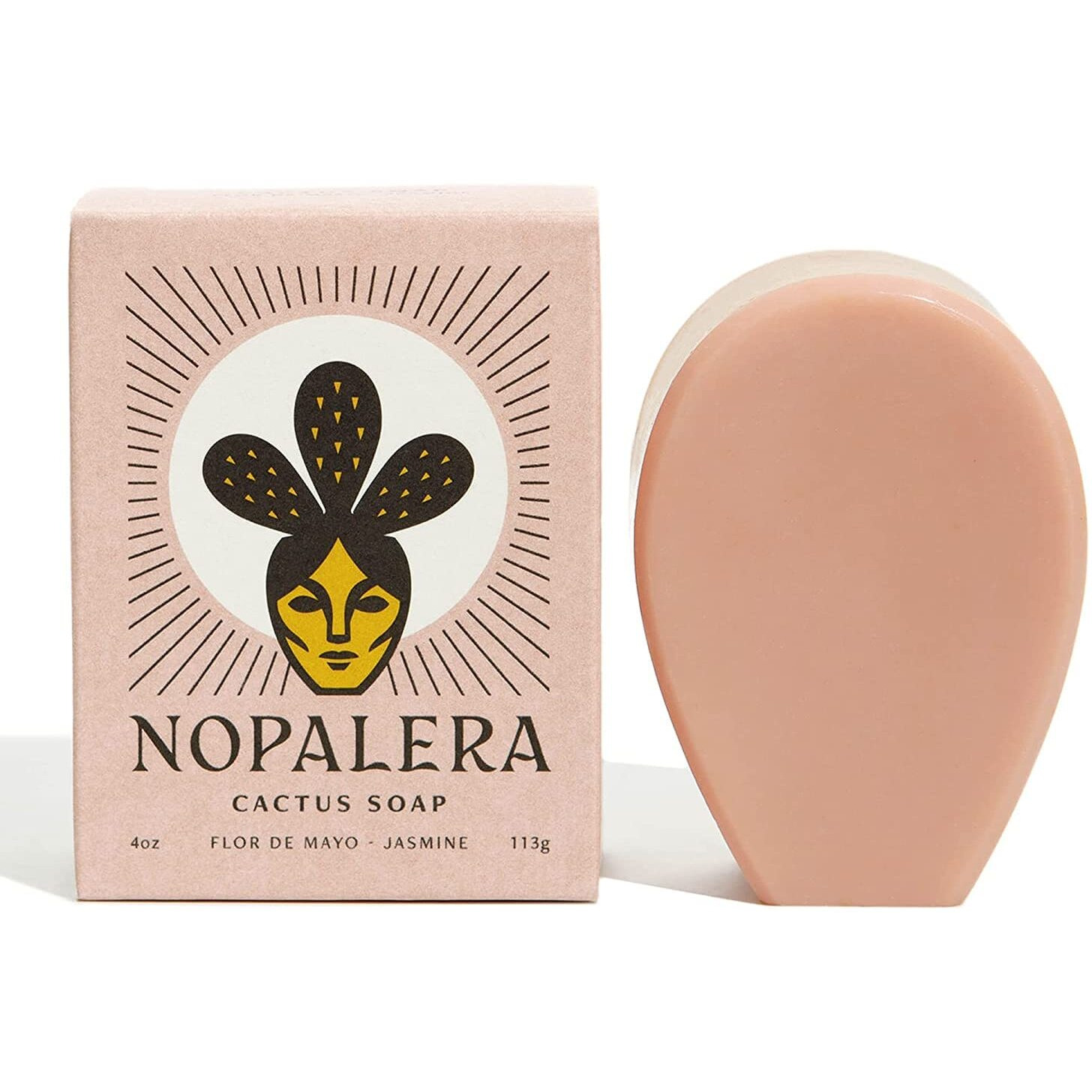 Nopalera Bar Soap, Jasmine Essential Oils - Natural Body And Face Cleanser, Moisturizing And Exfoliating, Soft Skin Care Made With Clean, Vegan Ingredients, 4 Oz