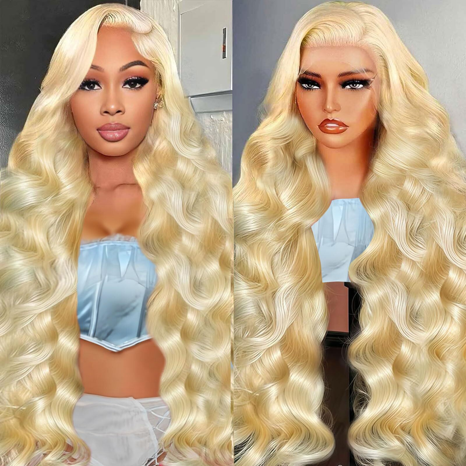 Timuo 26 Inch 613 Lace Front Wig Human Hair 220 Density Blonde Wig Human Hair 13X6 Hd Lace Front Wigs Human Hair Pre Plucked Blonde Body Wave Wig 613 Hd Lace Frontal Wig 13X6