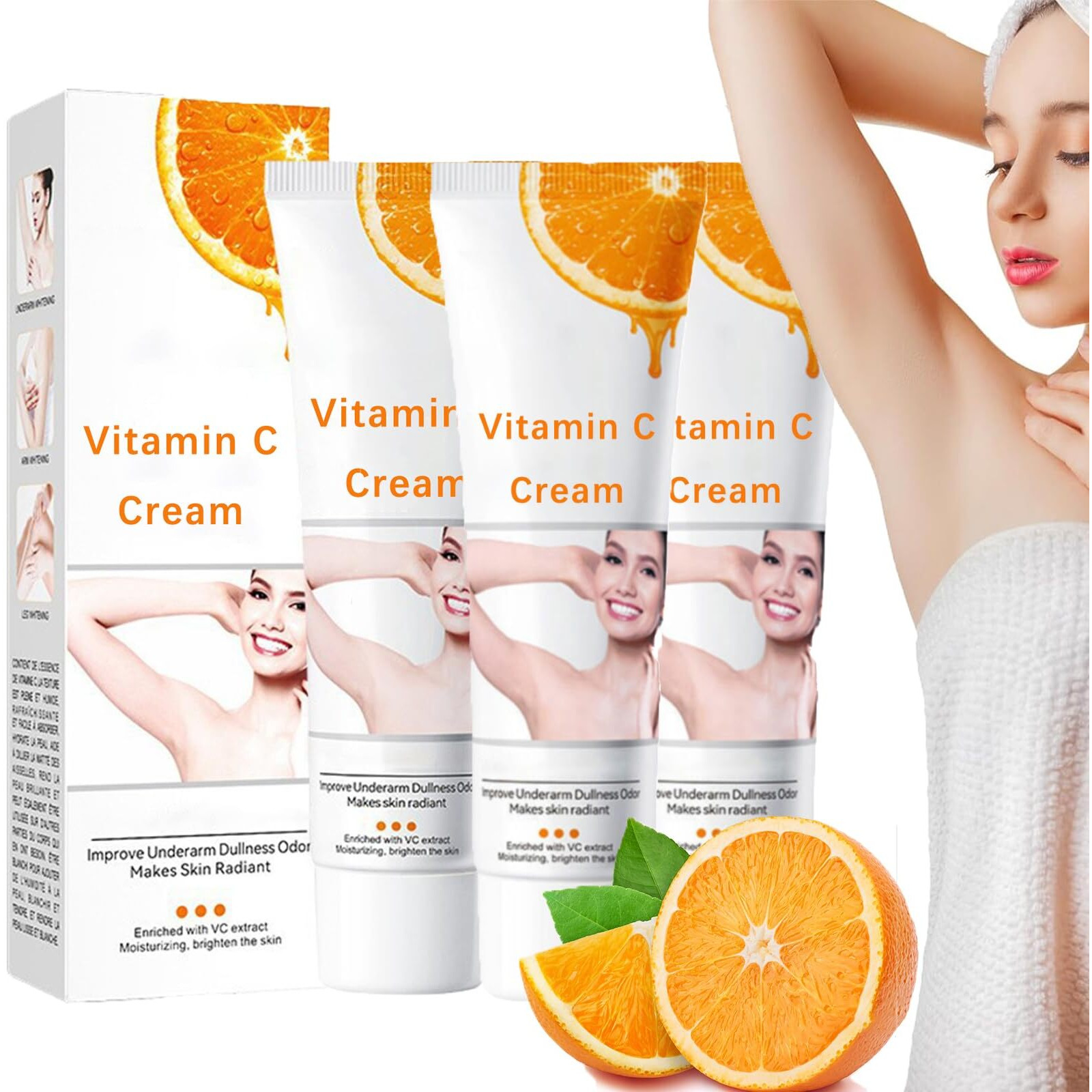 Dark Spot Remover For Body And Inner Thighs, Dark Spot Corrector Cream For Armpit, Intimate Area, Underarm, Knees, Elbow, Neck, Private Areas And Bikini Line, Crema Blanqueador,1.8Oz (3 Pcs)