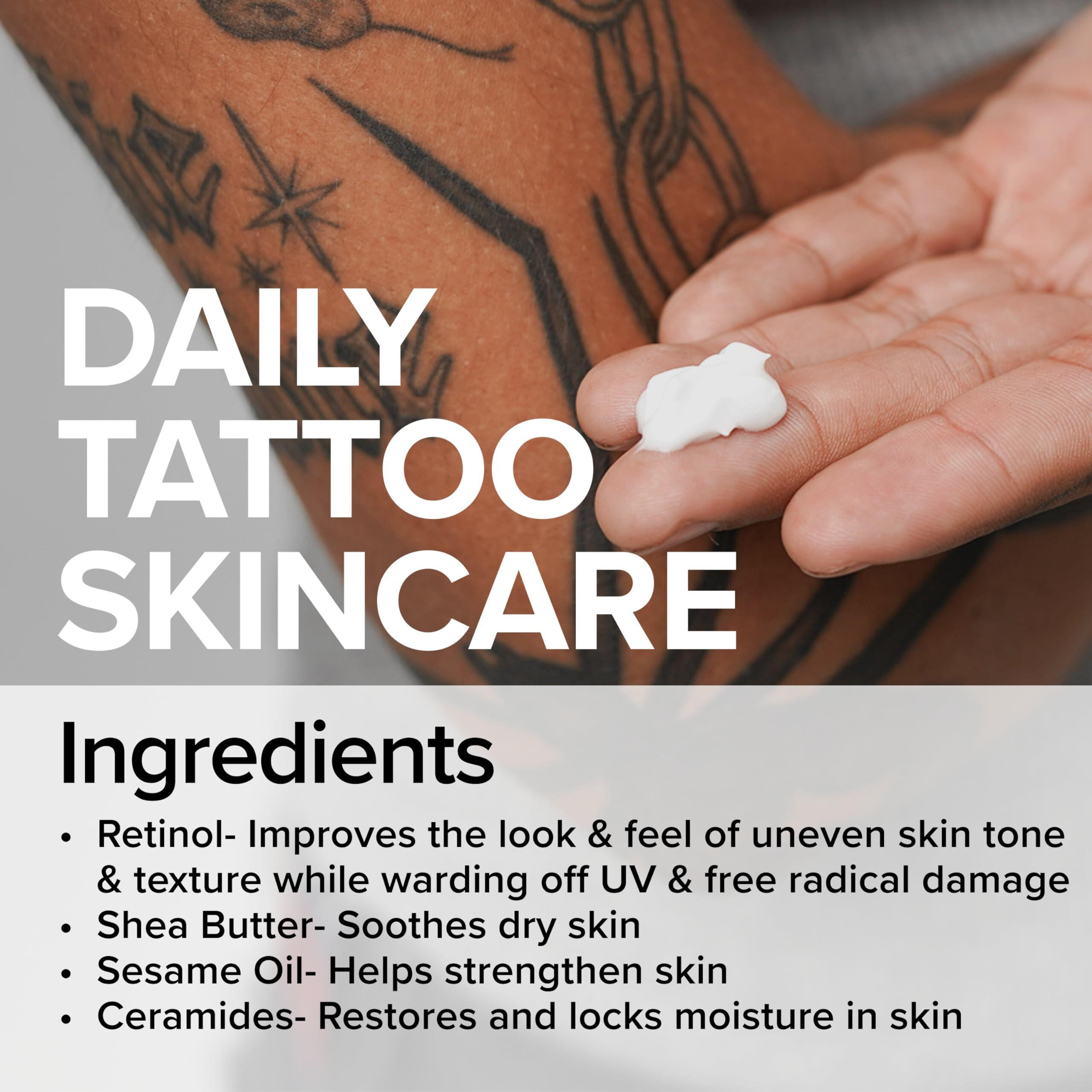 Mad Rabbit Replenish Tattoo Body Lotion - Fragrance-Free Lotion, Non-Greasy & Silicone-Free, Clean Ingredients, Lightweight For Daily Use (9.5 Ounce)