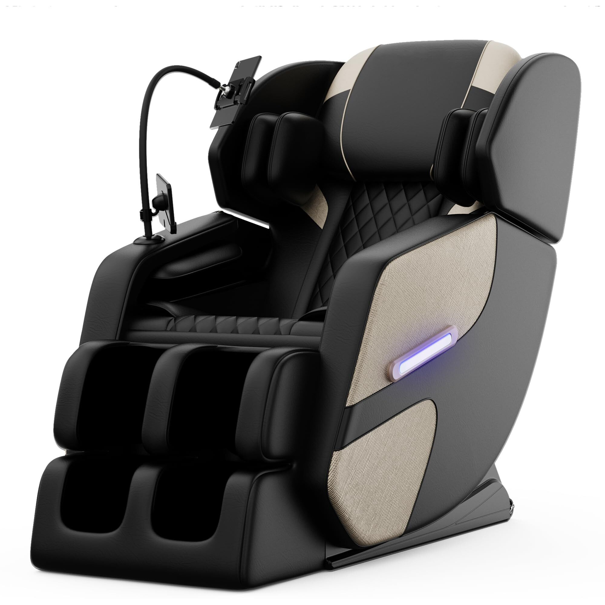 Massage Chair Full Body, Zero Gravity Massage Chair With Auto Modes, Airbag Massage, 6 Fix Point Rollers, Foot Massage, Heating, Touch Screen Controller, Home Relaxation Recliner With Massage,Gold