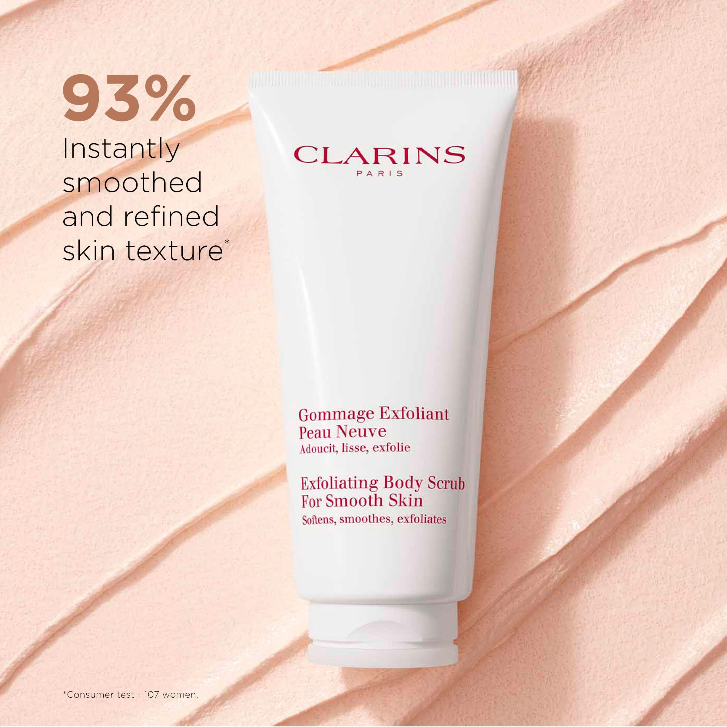 Clarins New Exfoliating Body Scrub For Smooth Skin | Softens, Smoothes And Nourishes| Preps Skin For Treatments To Follow | Non-Drying | All Skin Types | 6.7 Ounces