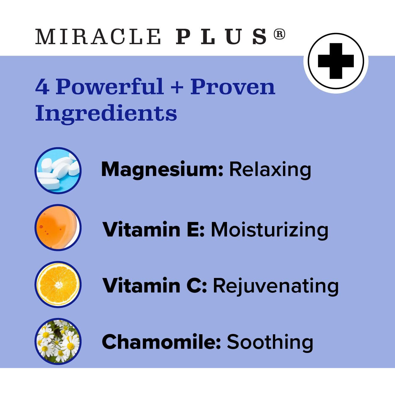 Miracle Plus Magnesium Leg Cream | Magnesium Lotion Calming Leg Cream For Leg Relief | Herbal Moisturizer Topical Body Butter Soothes + Calms Sensations, Itching, & Shaking, 8Oz, 3 Piece