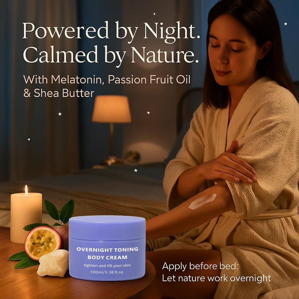 Beibreeze Overnight Toning Whip, Anti-Wrinkle Skin Tightening Gel,Overnight Toning Body Firming Cream, Body Firming Whip That Works While You Sleep, Suitable For All Skin Types (1 Bottle)