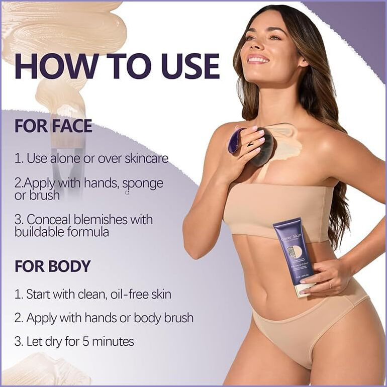 2Pcs All Over Complexion Perfector, Body Makeup Coverage,Waterproof Complexion Perfector, Tattoo Cover Up Makeup Waterproof, Long-Lasting Transfer-Resistant Cream, Cream Body Makeups