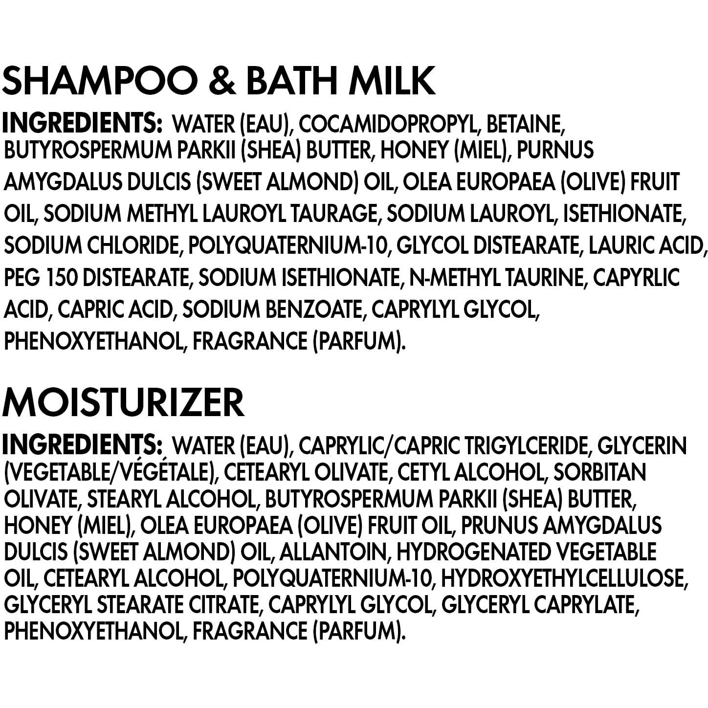 Shea Moisture Baby Care Set - Relaxing Nighttime Shampoo & Bath Milk + Nighttime Body Cream For Delicate Skin, Manuka Honey & Lavender (2 Piece Set)