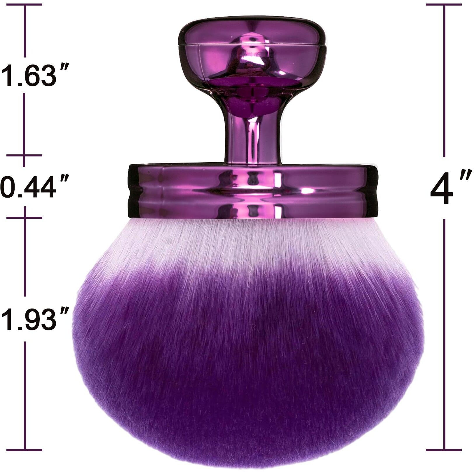 Blend & Blur Extra Large Body Makeup Brush For Self Tanner,Leg Makeup & Bronzer Self Tan Applicator, 3.0 Inch Wide Round Head Kabuki Brush For Application With Drawstring Bag (Purple)