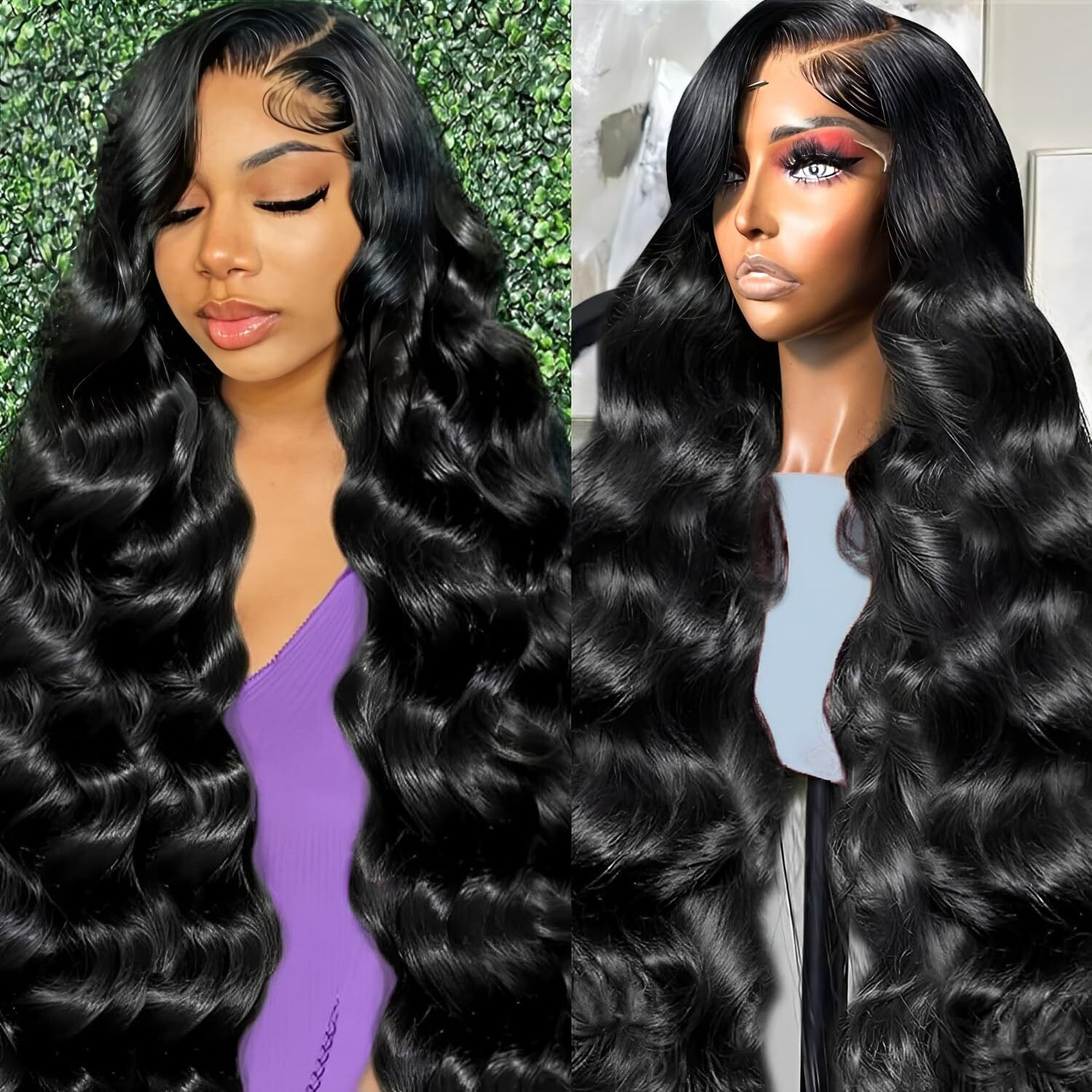 250 Density Body Wave Human Hair 13X4Hd Lace Front Wigs Human Hair Glueless Wigs Human Hair Front Wigs For Women Pre Plucked Brazilian Virgin Wigs Bleached Knots With Baby Hair Natural Color 32Inch