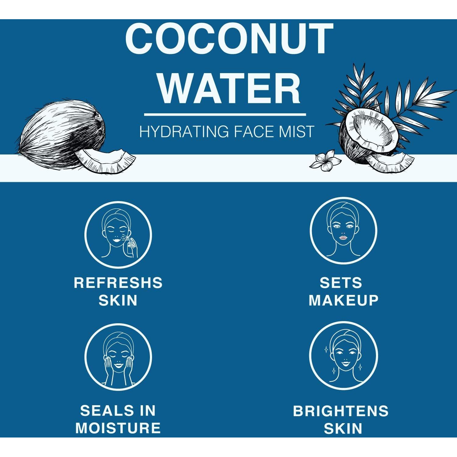 Beaute De Provence | Face & Body Mist Spray - Hydrating Coconut Water With Moisturizing Hyaluronic Acid | Instant Cooling, Conditoning, Hydrating | 8 Fl Oz