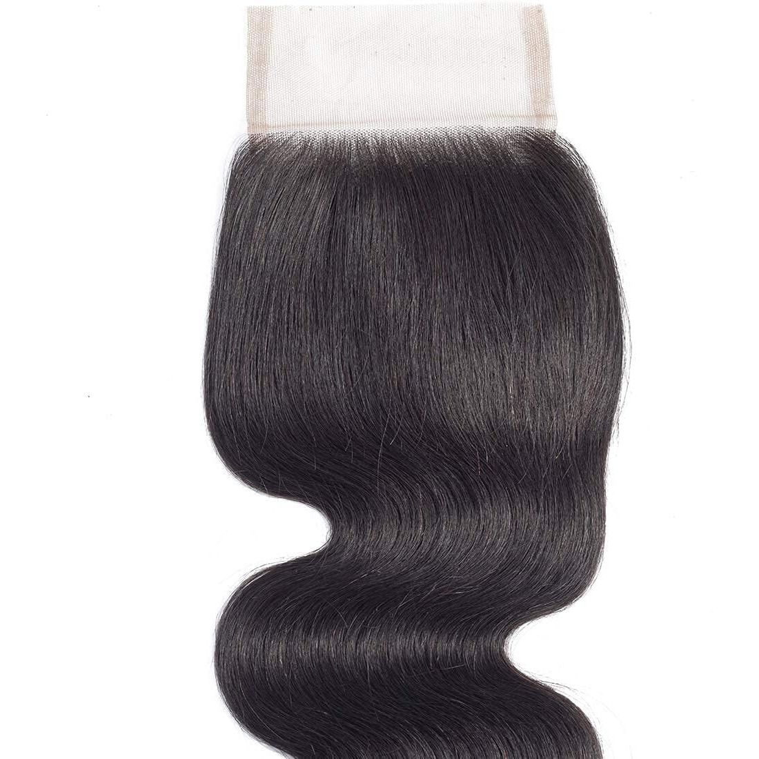 Transparent Hd Lace Closure Body Wave Invisible Ultra-Thin 4X4 Closure Brazilian Raw Virgin Human Hair Pre Plucked Natural Black (4X4 Lace Closure, 12 Inch)
