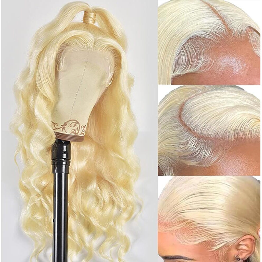Iupin 250% Density 613 Lace Front Wig Human Hair 30 Inch 13X4 Body Wave Hd Lace Front Wigs Human Hair Pre Plucked Glueless 613 Body Wave Frontal Wigs Human Hair Wigs For Black Women Bleached Knots