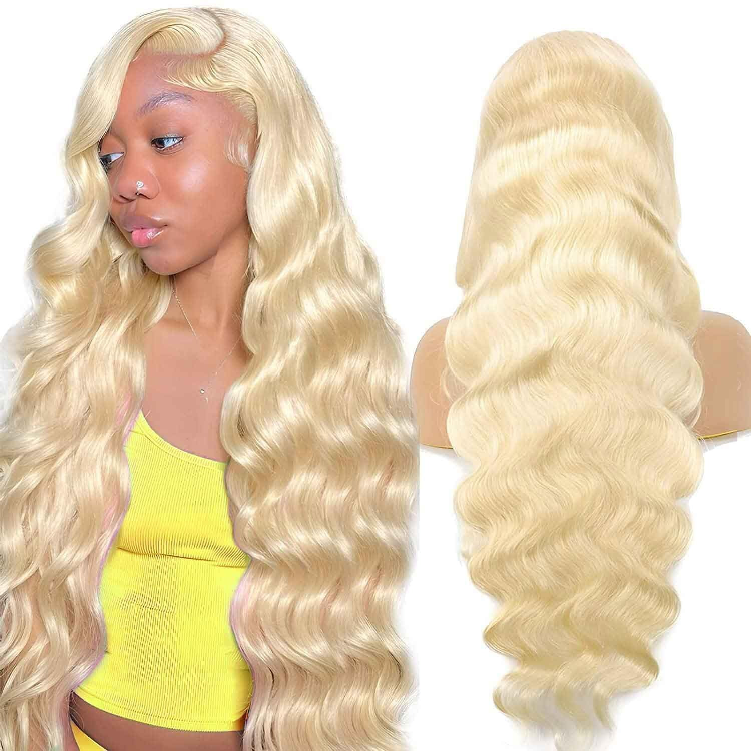 Iupin 250% Density 613 Lace Front Wig Human Hair 30 Inch 13X4 Body Wave Hd Lace Front Wigs Human Hair Pre Plucked Glueless 613 Body Wave Frontal Wigs Human Hair Wigs For Black Women Bleached Knots