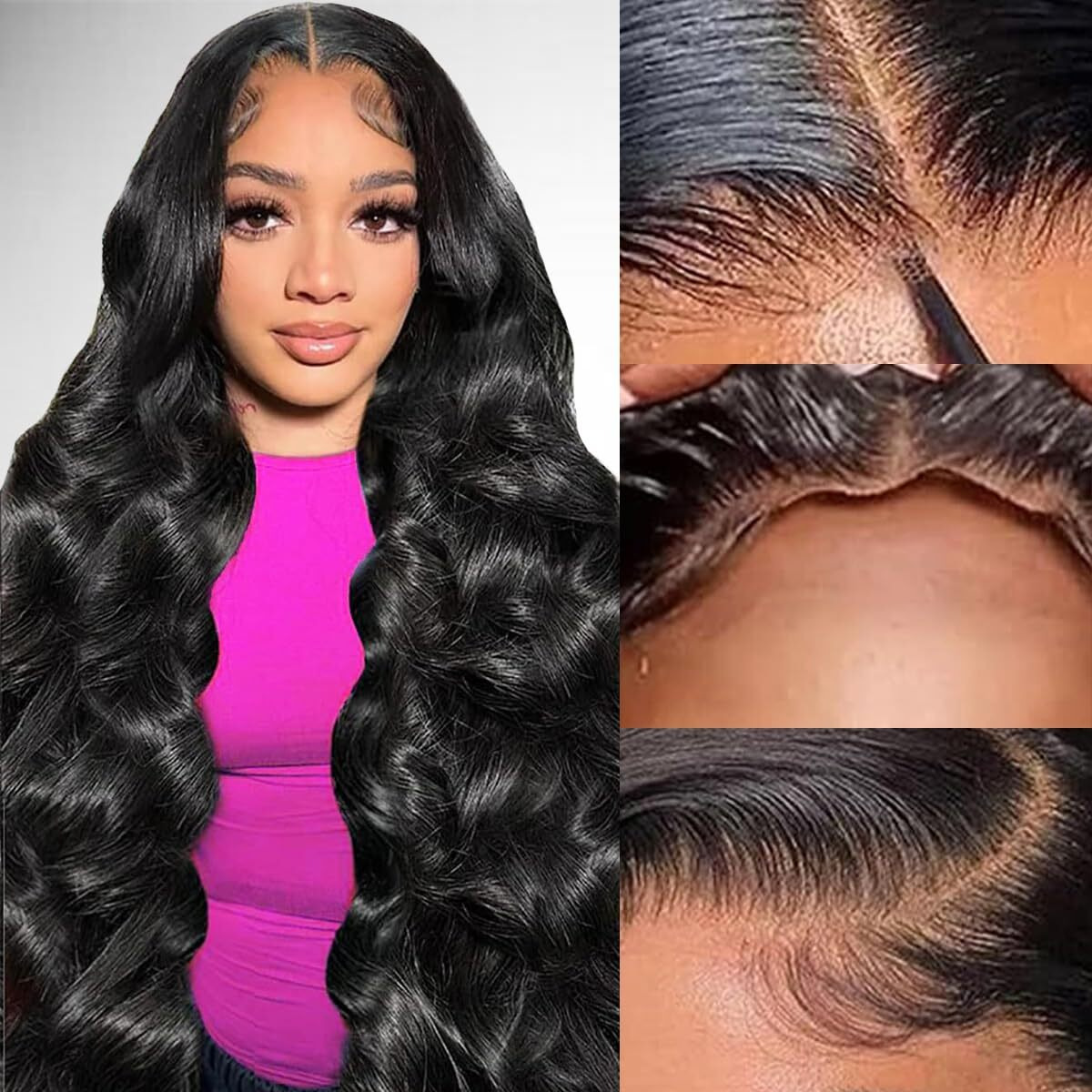Ziygbk 26 Inch 5X5 Hd Lace Closure Wigs Human Hair Wear And Go Glueless Wigs Human Hair Pre Plucked Pre Cut 200% Density Body Wave Lace Front Wigs Human Hair For Black Women