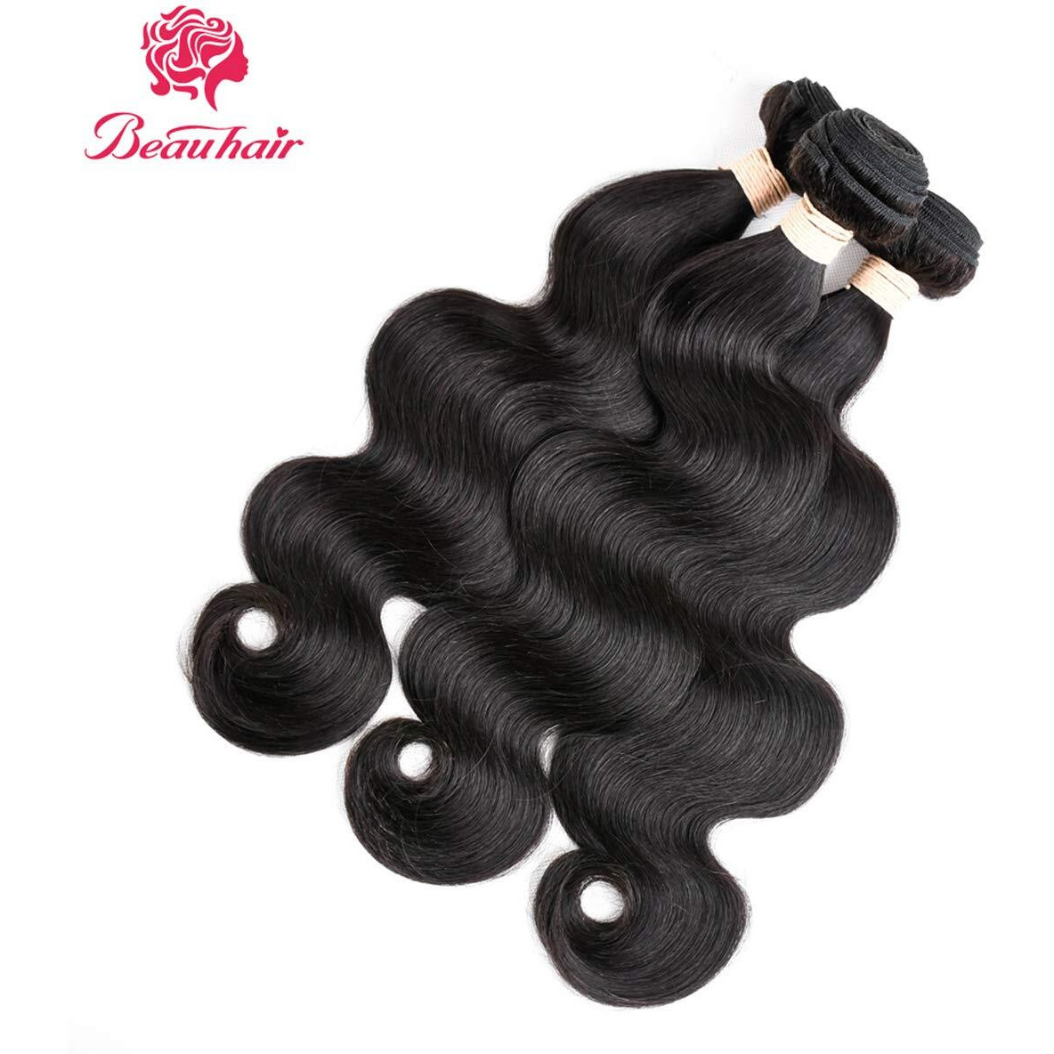 Beauhair Brazilian Body Wave Bundles 10A Virgin Body Wave Human Hair Bundles Natural Color 3 Bundle Body Wave(24 26 28)