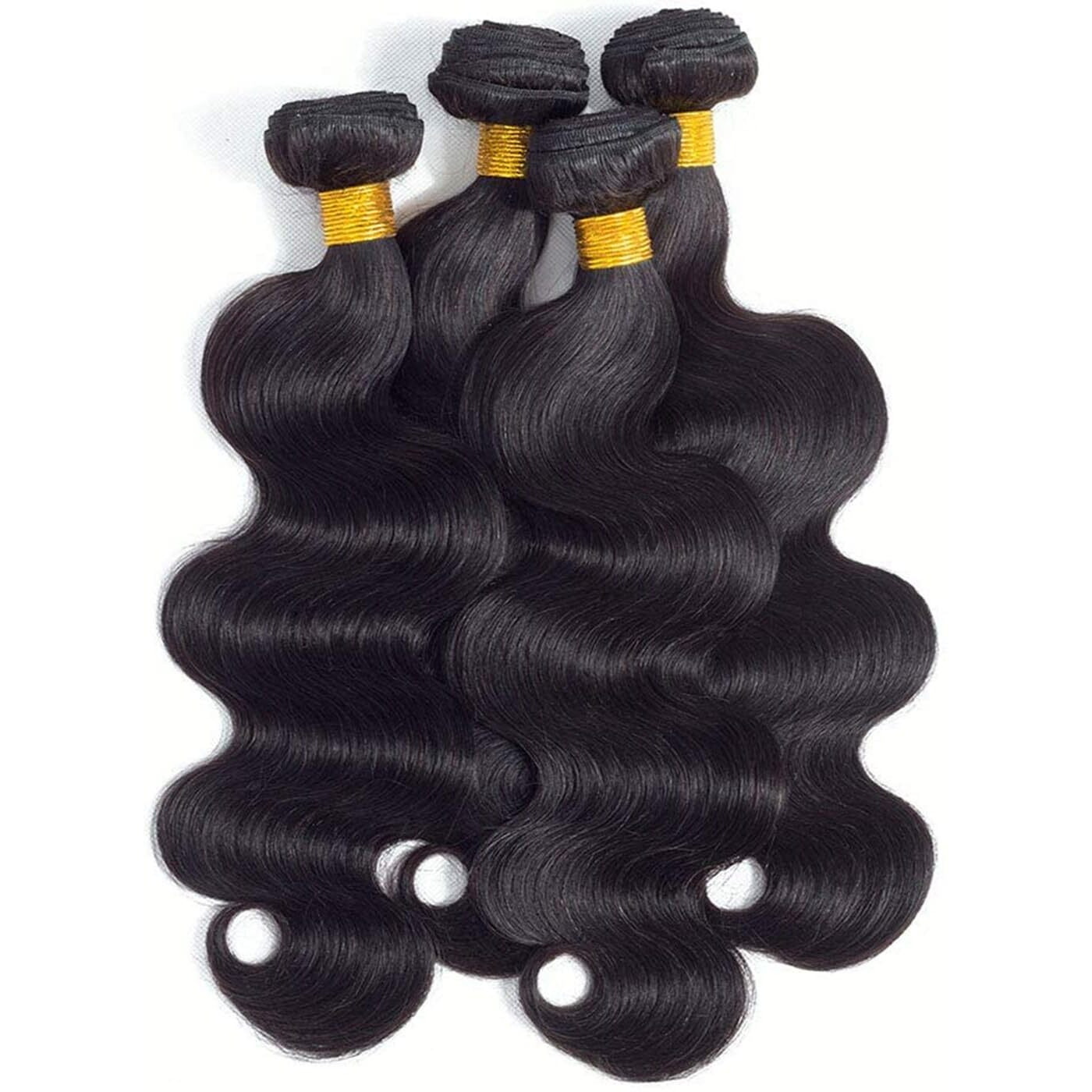 Human Hair Bundles 20 22 24 26 Inch Body Wave 100% Unprocessed Brazilian Virgin Weave 4 Bundle Natural Black For Women Hair Extensions