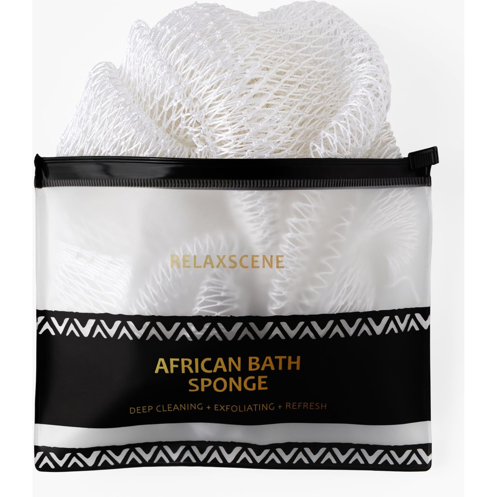 African Net Sponge Authentic - Exfoliating Back Scrub Bath Sponge With Knots - Afro Scrub Body Scrubber Exfoliator Washcloth - African Body Care Daily Use Shower Essentials