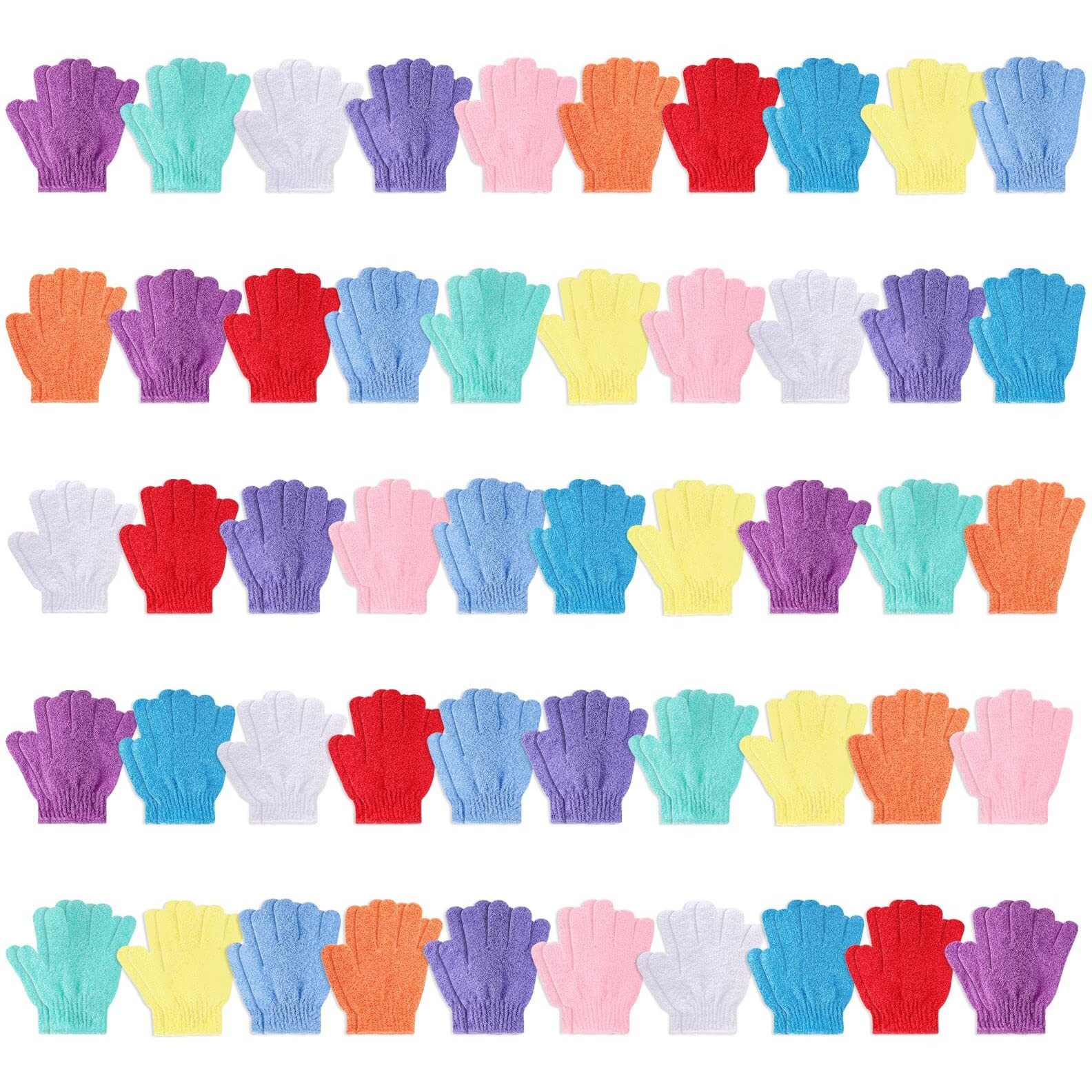 Btyms 96 Pcs Shower Exfoliating Gloves Hand Exfoliating Glove Body Scrubber Loofah Washing Gloves For Shower, Spa, Massage And Body Scrubs, Dead Skin Cell Remover