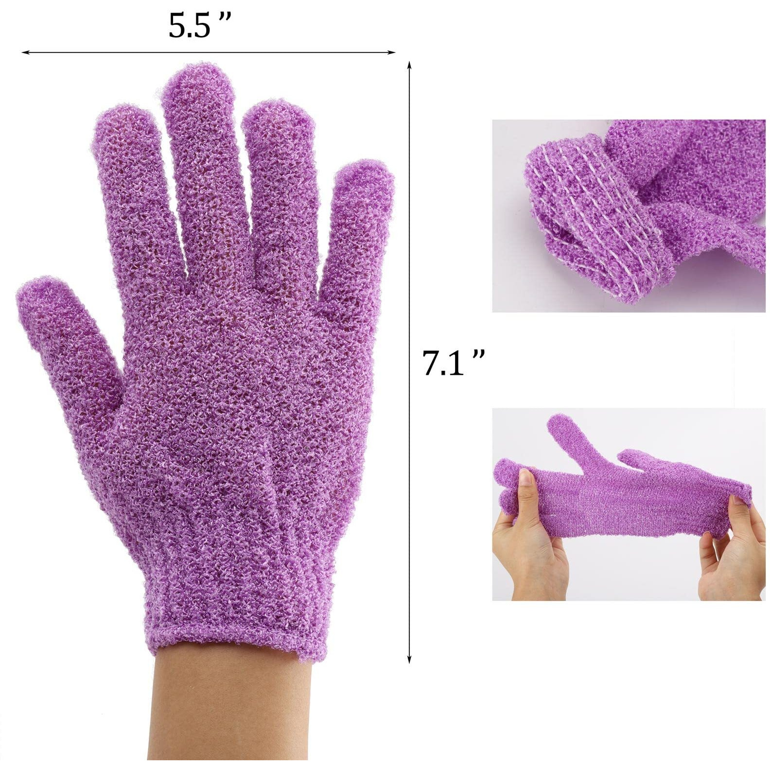 Btyms 96 Pcs Shower Exfoliating Gloves Hand Exfoliating Glove Body Scrubber Loofah Washing Gloves For Shower, Spa, Massage And Body Scrubs, Dead Skin Cell Remover