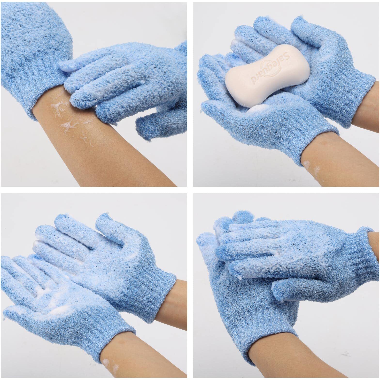 Btyms 96 Pcs Shower Exfoliating Gloves Hand Exfoliating Glove Body Scrubber Loofah Washing Gloves For Shower, Spa, Massage And Body Scrubs, Dead Skin Cell Remover