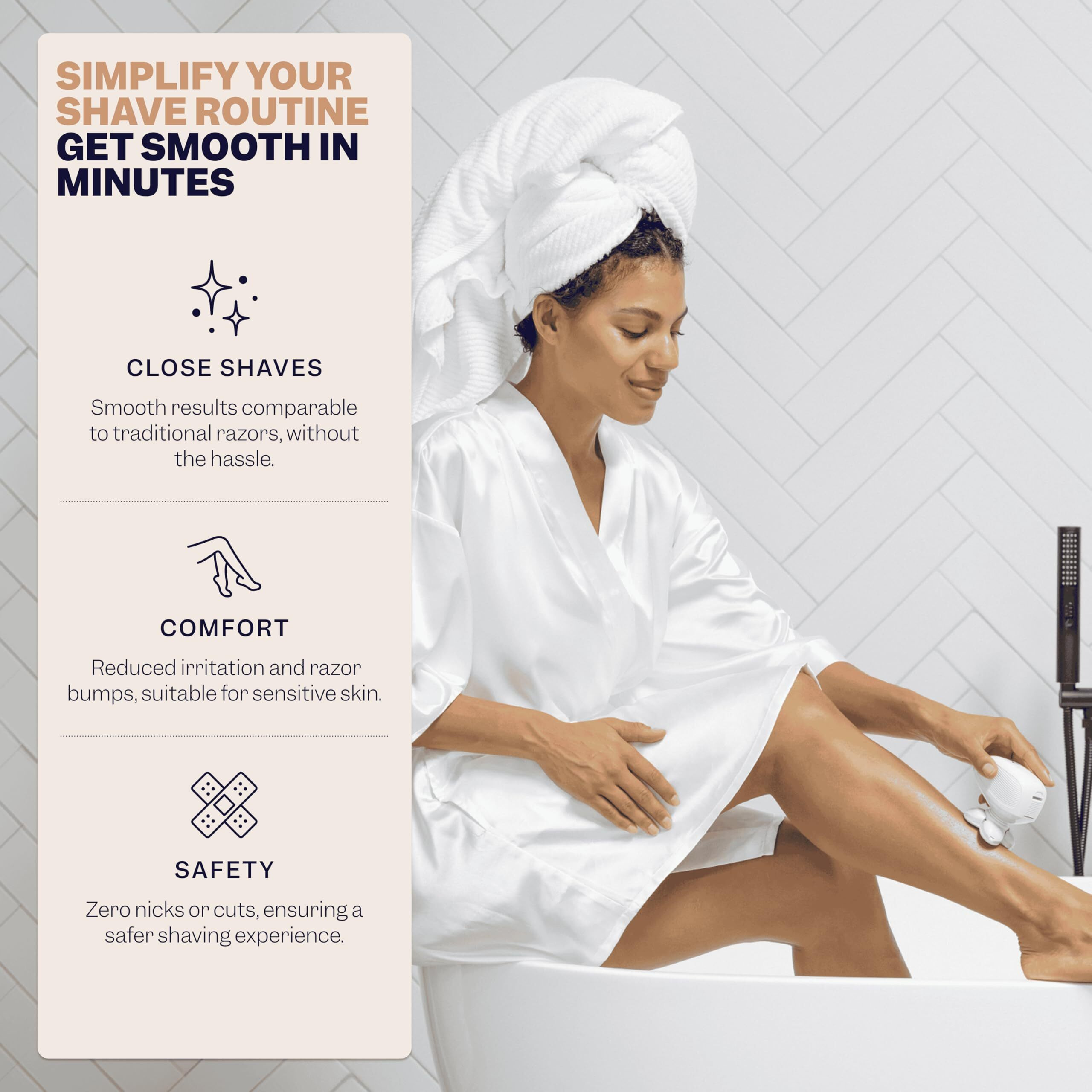 Freebird Flexseries Electric Razor For Women - Silk Smooth Legs, Body Hair, & Pubic Shaver - For Private Area, Sensitive Skin, Bikini Trimmer
