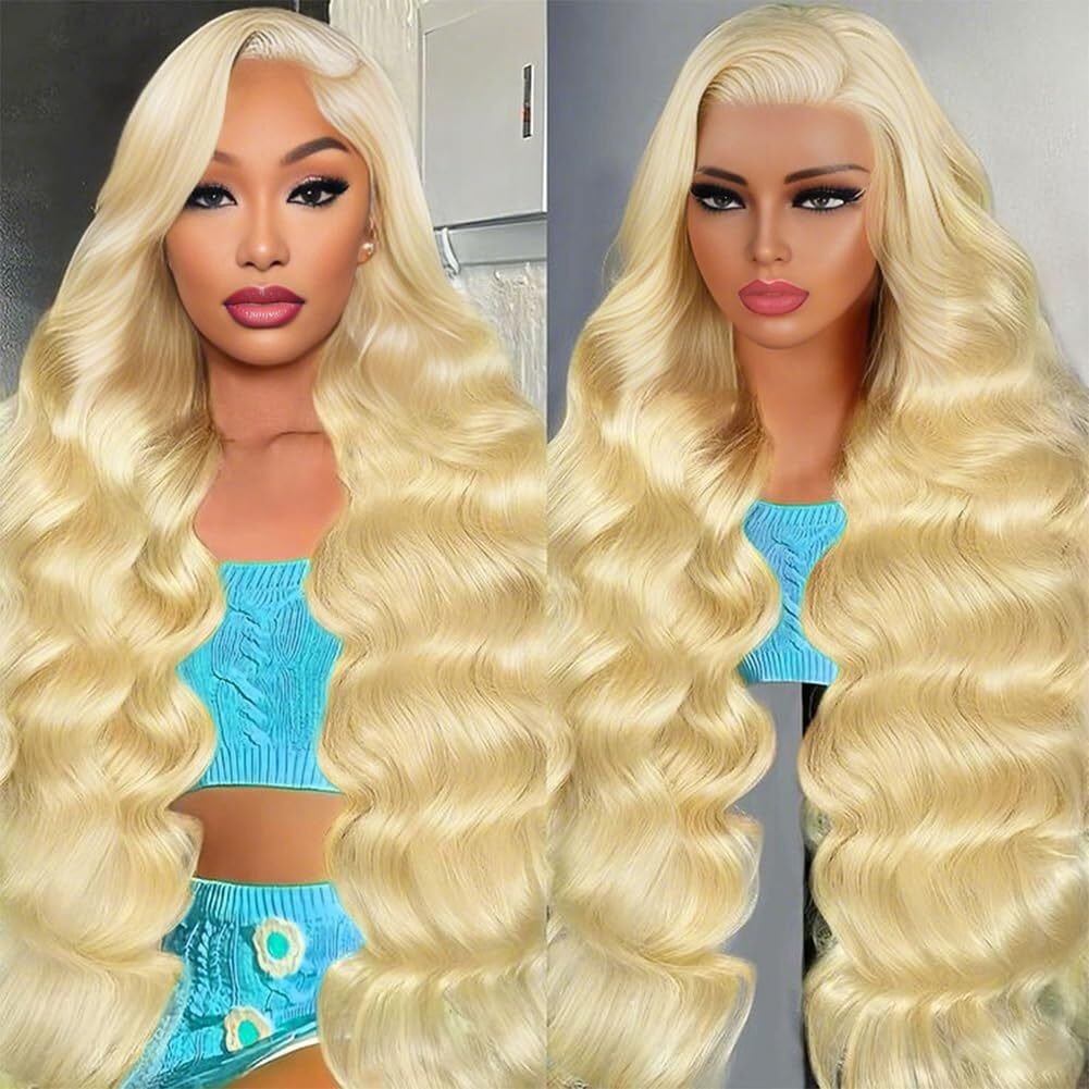 Vvppil 30 Inch 613 13X6 Lace Front Wig Human Hair 200 Density Blonde Wig Human Hair 613 Hd Lace Frontal Wig Body Wave Lace Front Wigs Human Hair Pre Plucked 613 Wig For Women