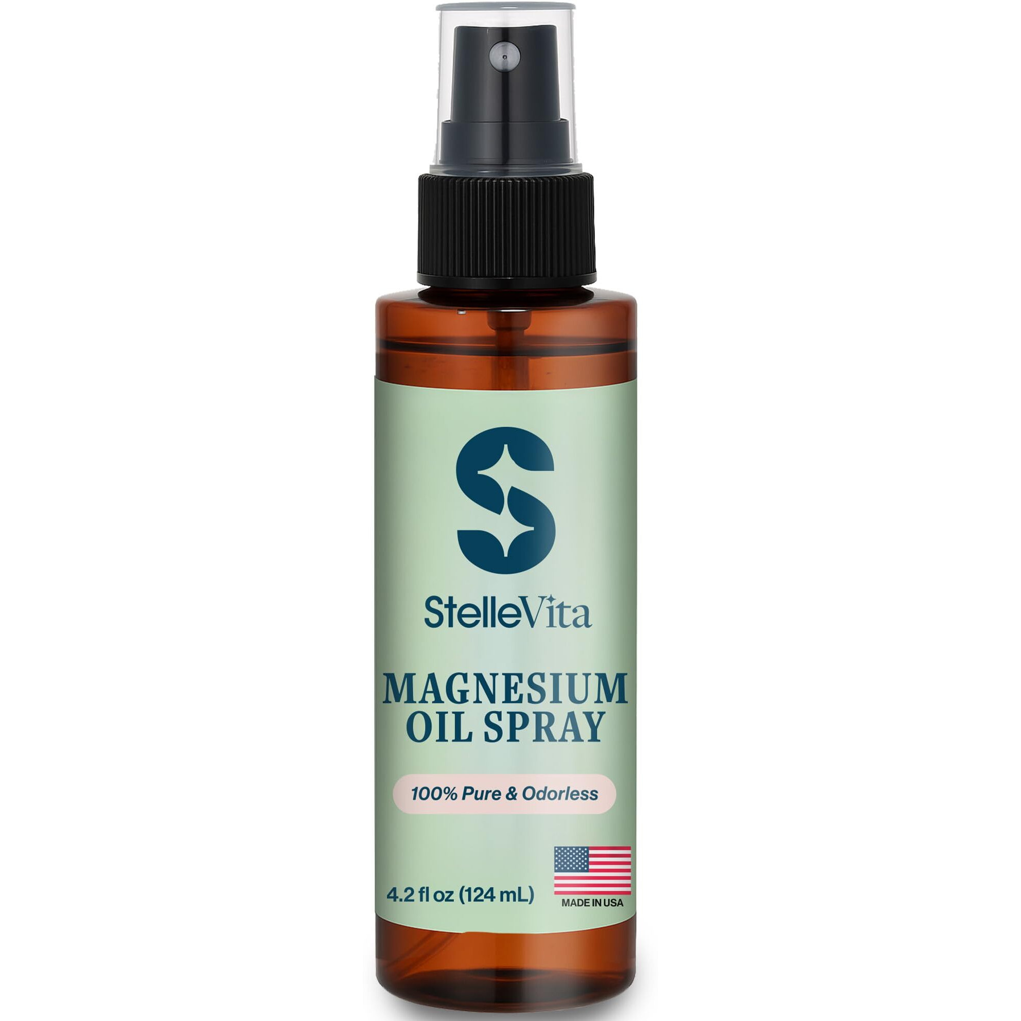 Pure Magnesium Oil Spray 4Oz - Extra Strength Topical Magnesium Spray For Feet, Body & Skin Care - Sleep And Relaxation 100% Natural Made In Usa