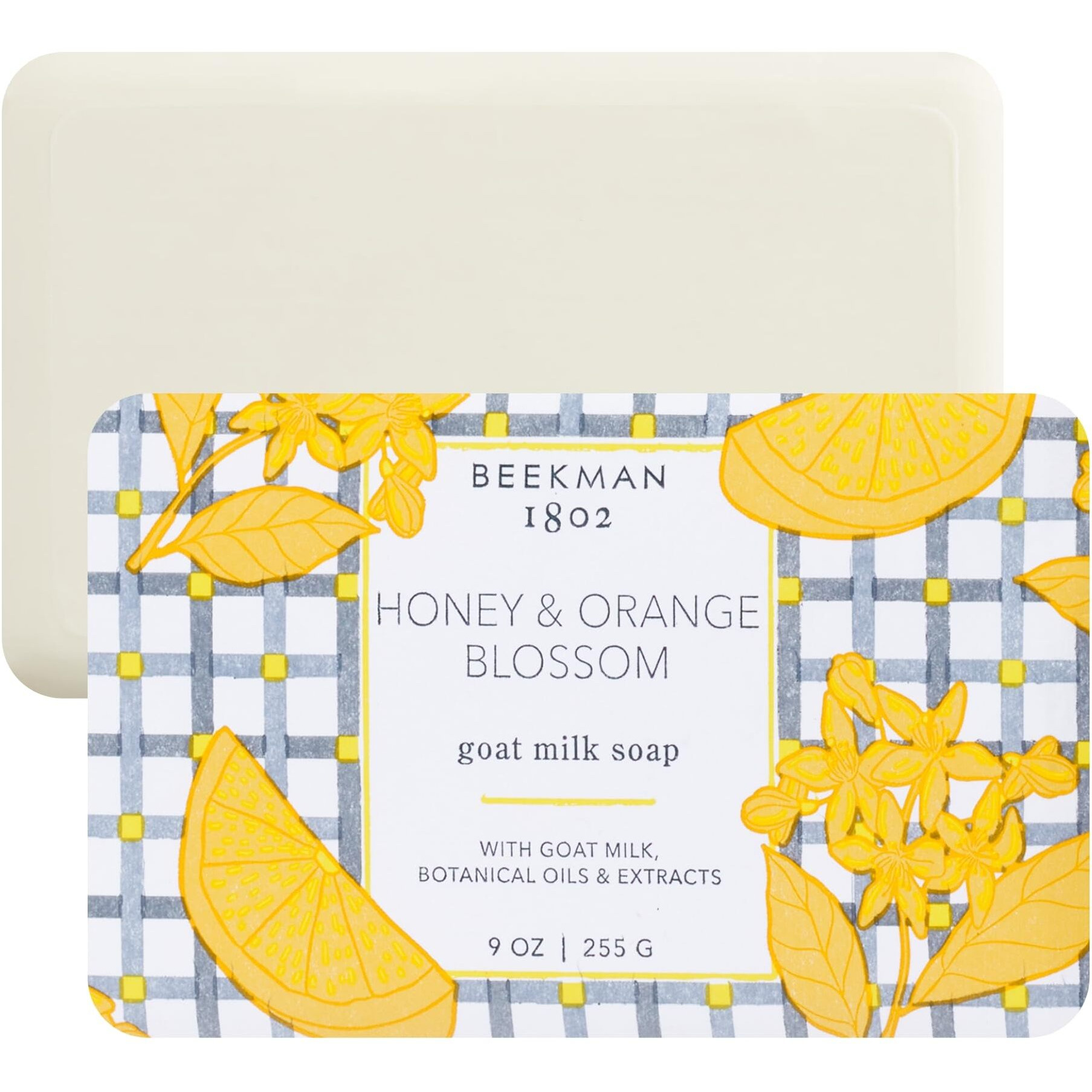 Beekman 1802 Goat Milk Body Soap Bar, Honey & Orange Blossom - Scented - 9 Oz - Nourishes, Moisturizes & Hydrates - 100% Vegetable Soap With Lactic Acid - Good For Sensitive Skin - Cruelty Free